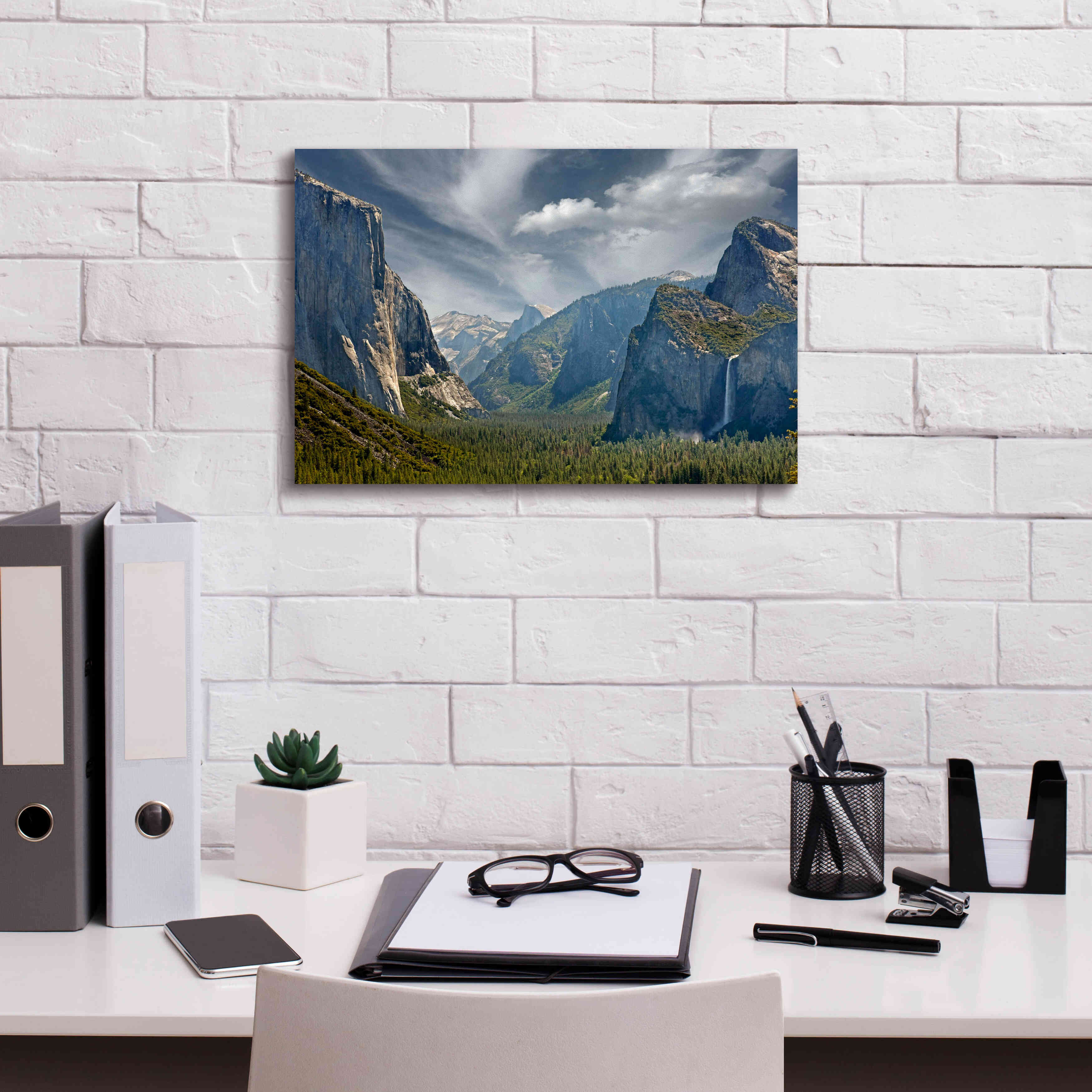'Tunnel View' by Mike Jones, Giclee Canvas Wall Art,18 x 12