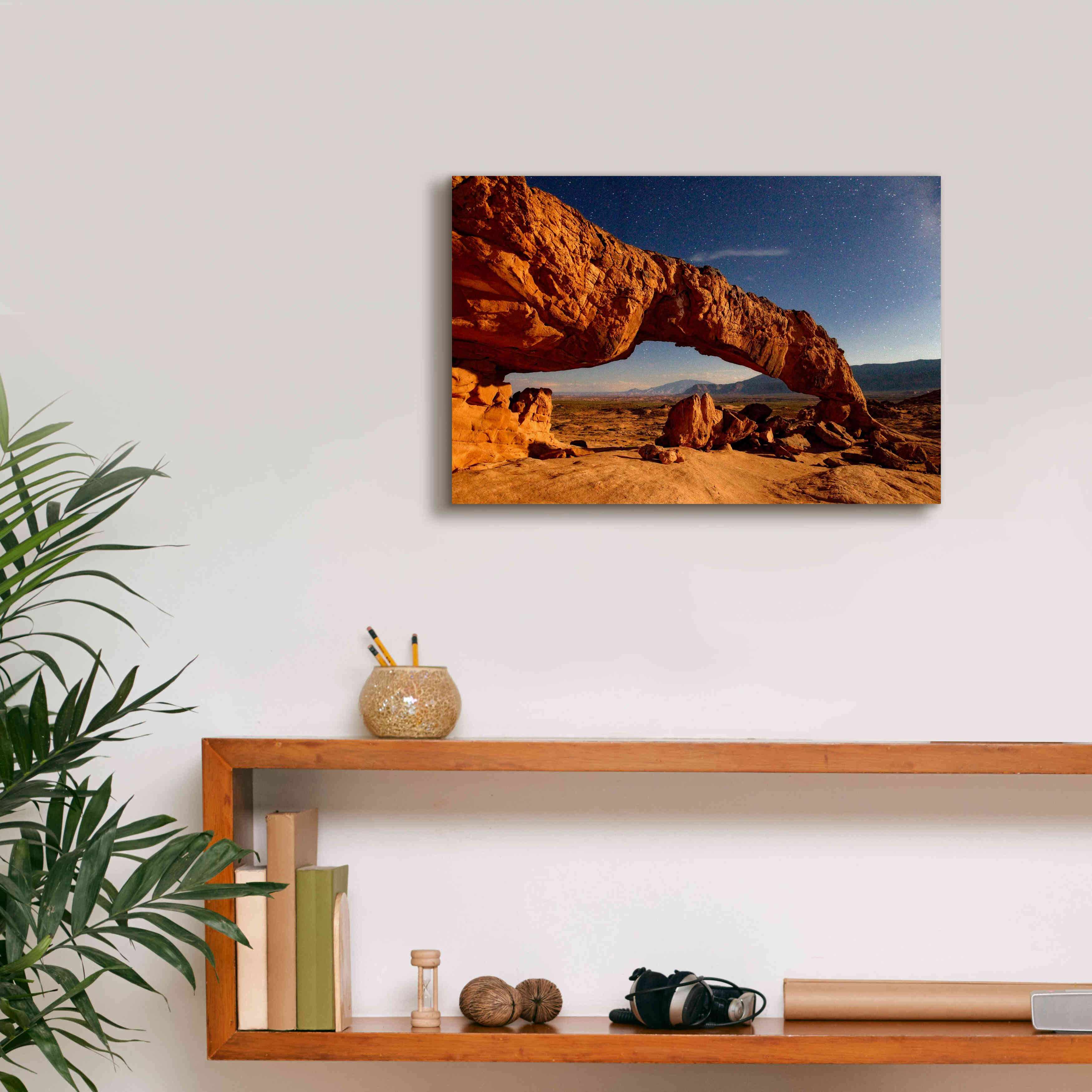 'Utah Sunset Arch' by Mike Jones, Giclee Canvas Wall Art,18 x 12
