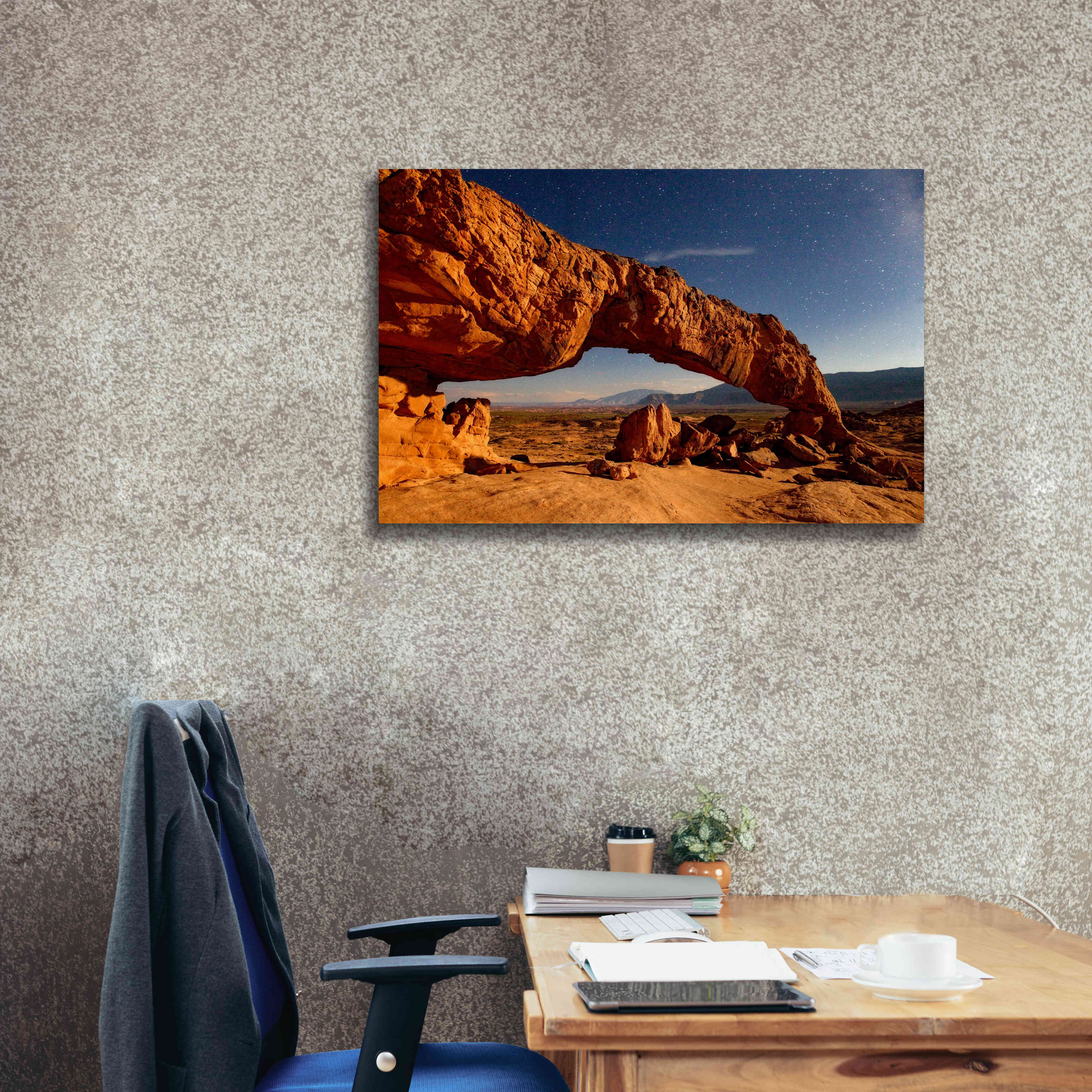 'Utah Sunset Arch' by Mike Jones, Giclee Canvas Wall Art,40 x 26