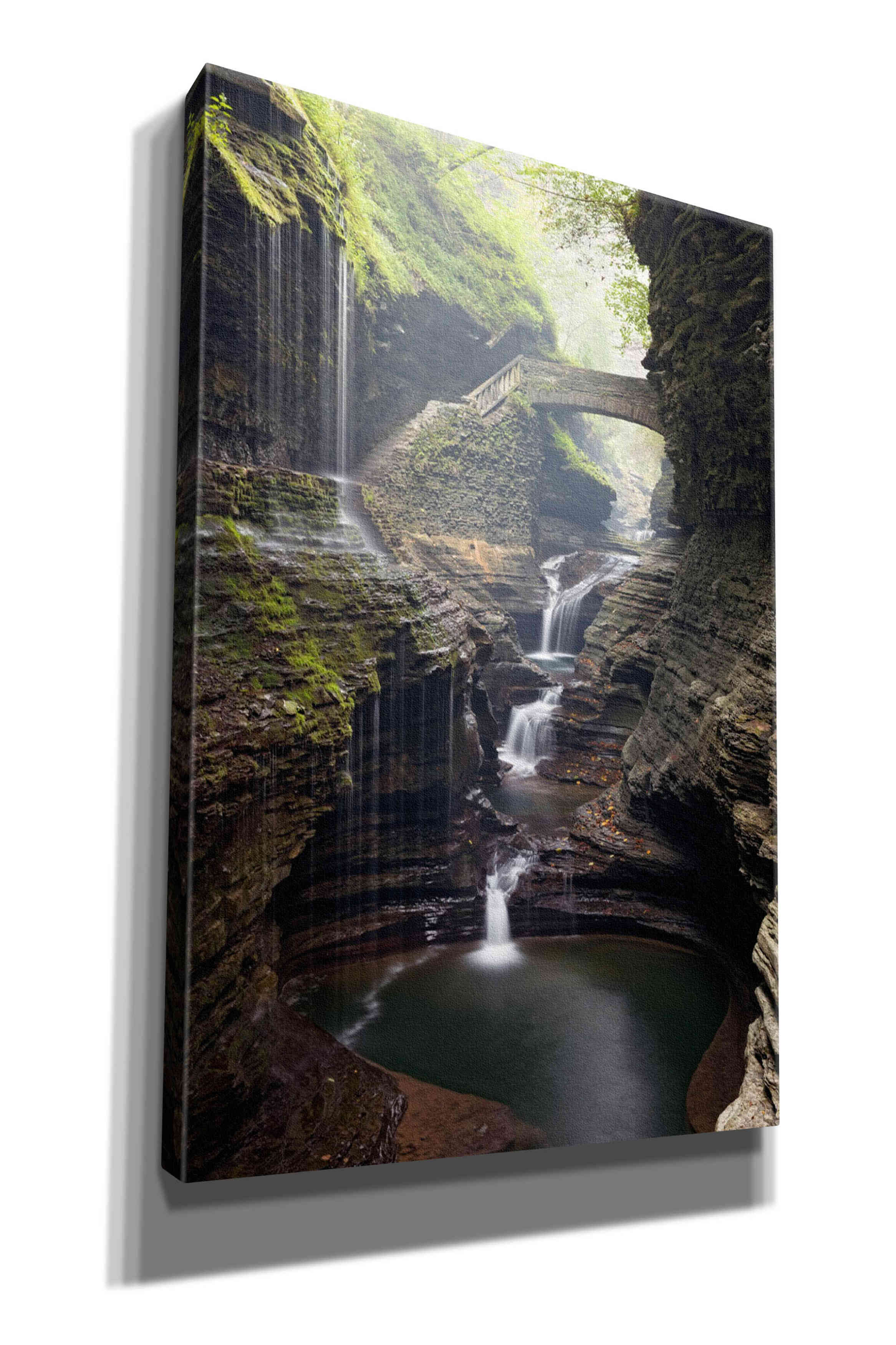 'Watkins Glen Rainbow Bridge' by Mike Jones, Giclee Canvas Wall Art