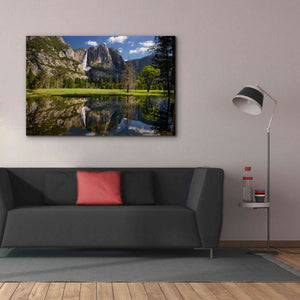 'Yosemite Falls Reflection' by Mike Jones, Giclee Canvas Wall Art,60 x 40