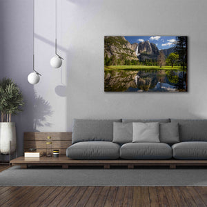 'Yosemite Falls Reflection' by Mike Jones, Giclee Canvas Wall Art,60 x 40