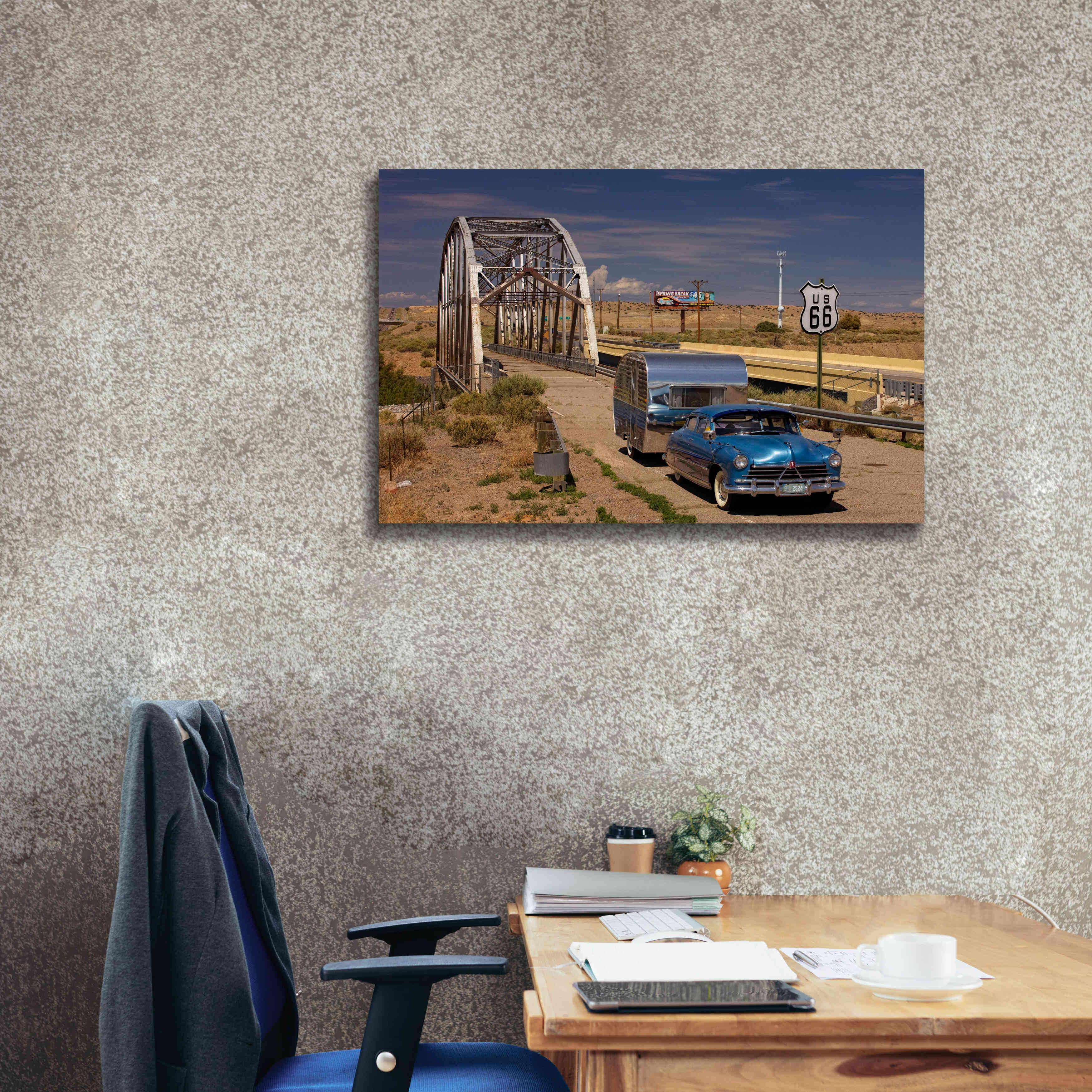'Albaquerque Rt Rio Puerco Bridge' by Mike Jones, Giclee Canvas Wall Art,40 x 26