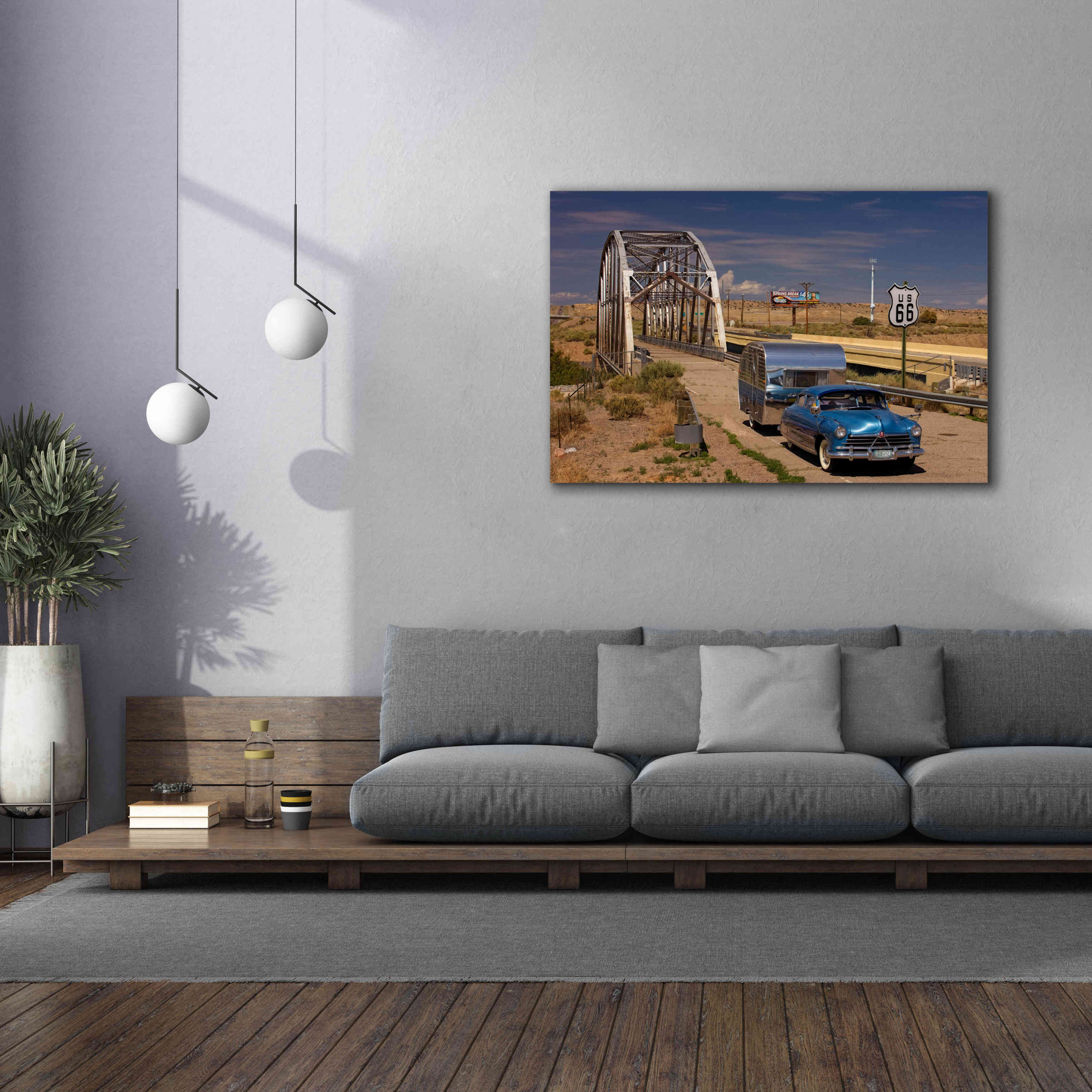 'Albaquerque Rt Rio Puerco Bridge' by Mike Jones, Giclee Canvas Wall Art,60 x 40