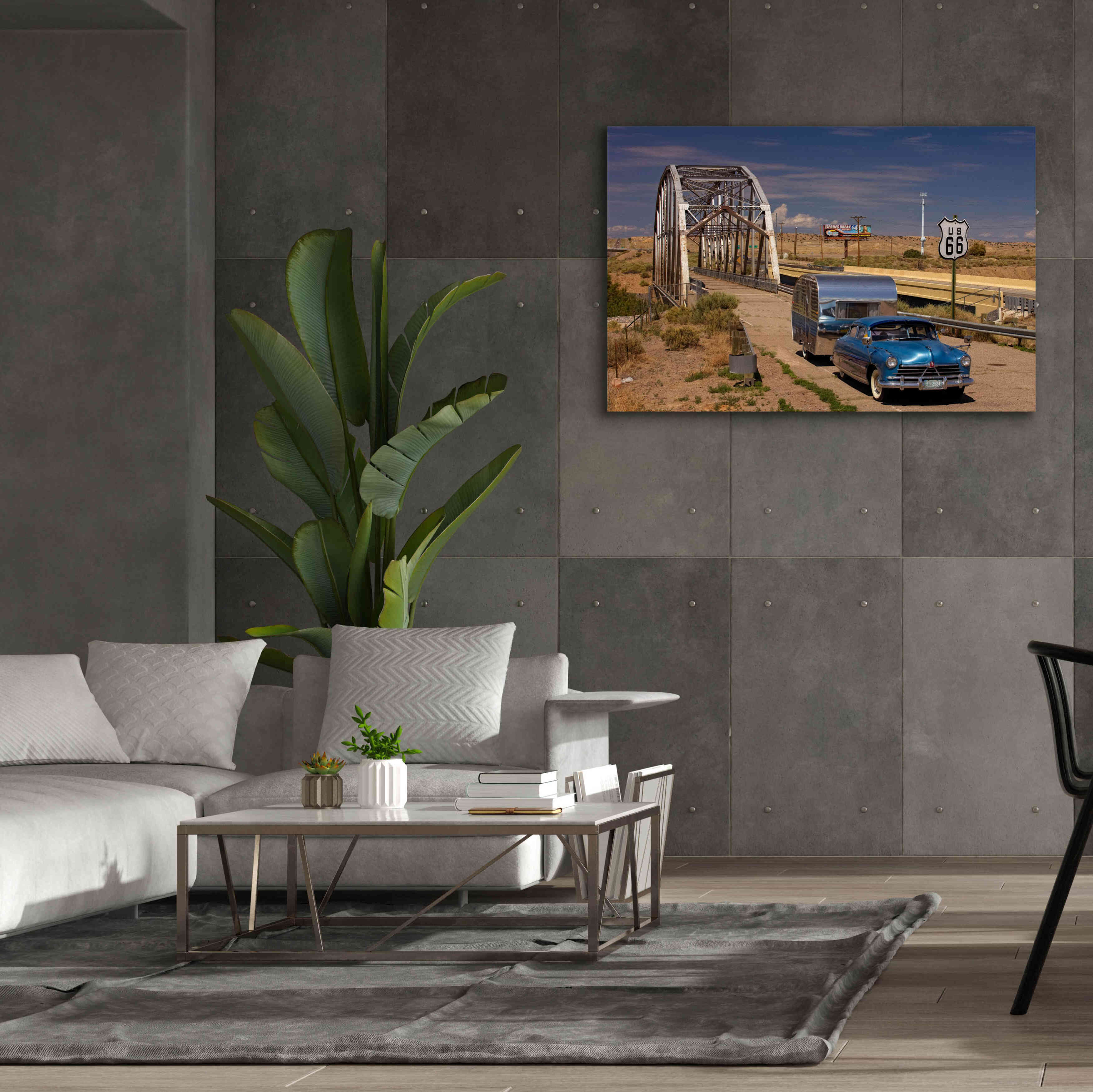 'Albaquerque Rt Rio Puerco Bridge' by Mike Jones, Giclee Canvas Wall Art,60 x 40