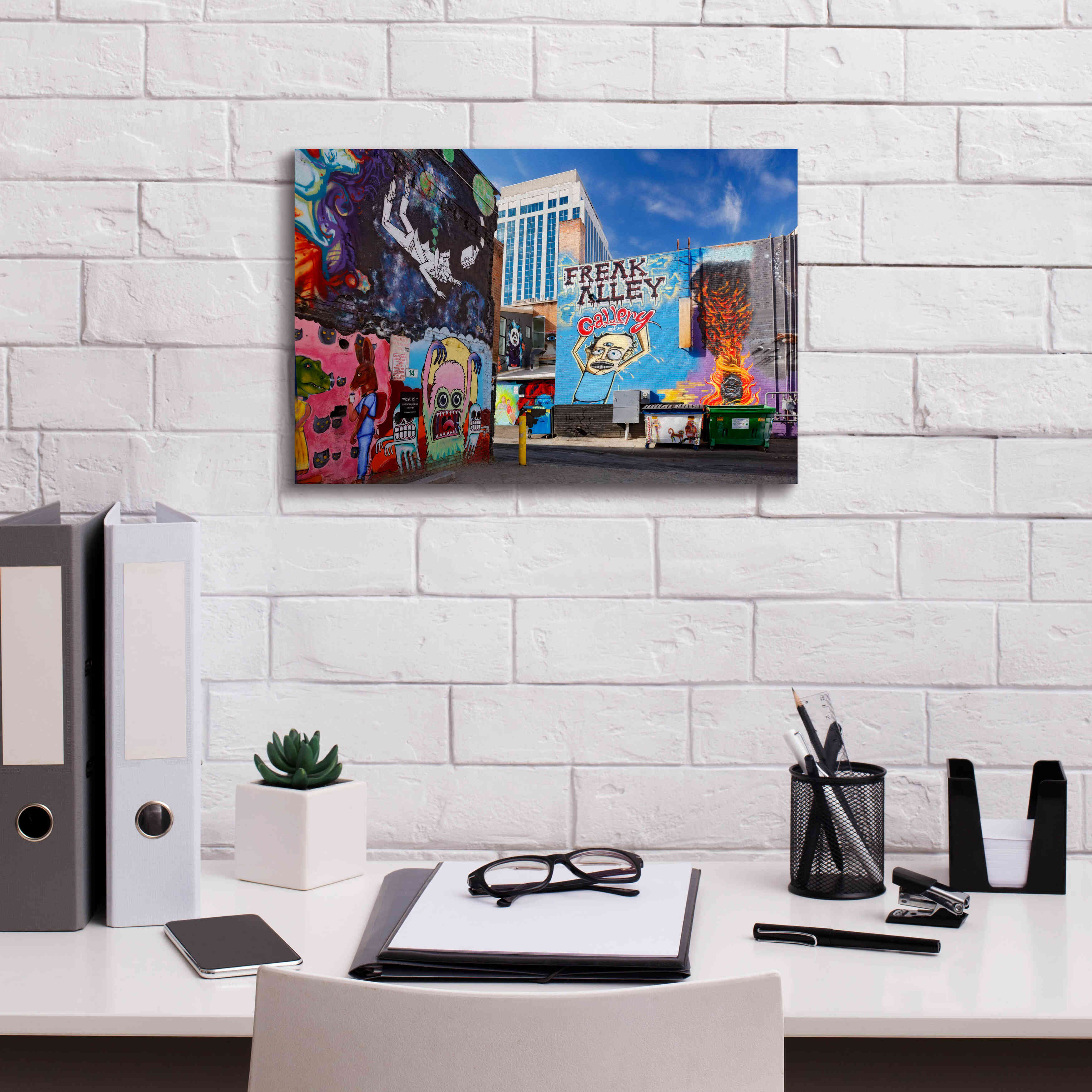 'Boise Freak Alley' by Mike Jones, Giclee Canvas Wall Art,18 x 12