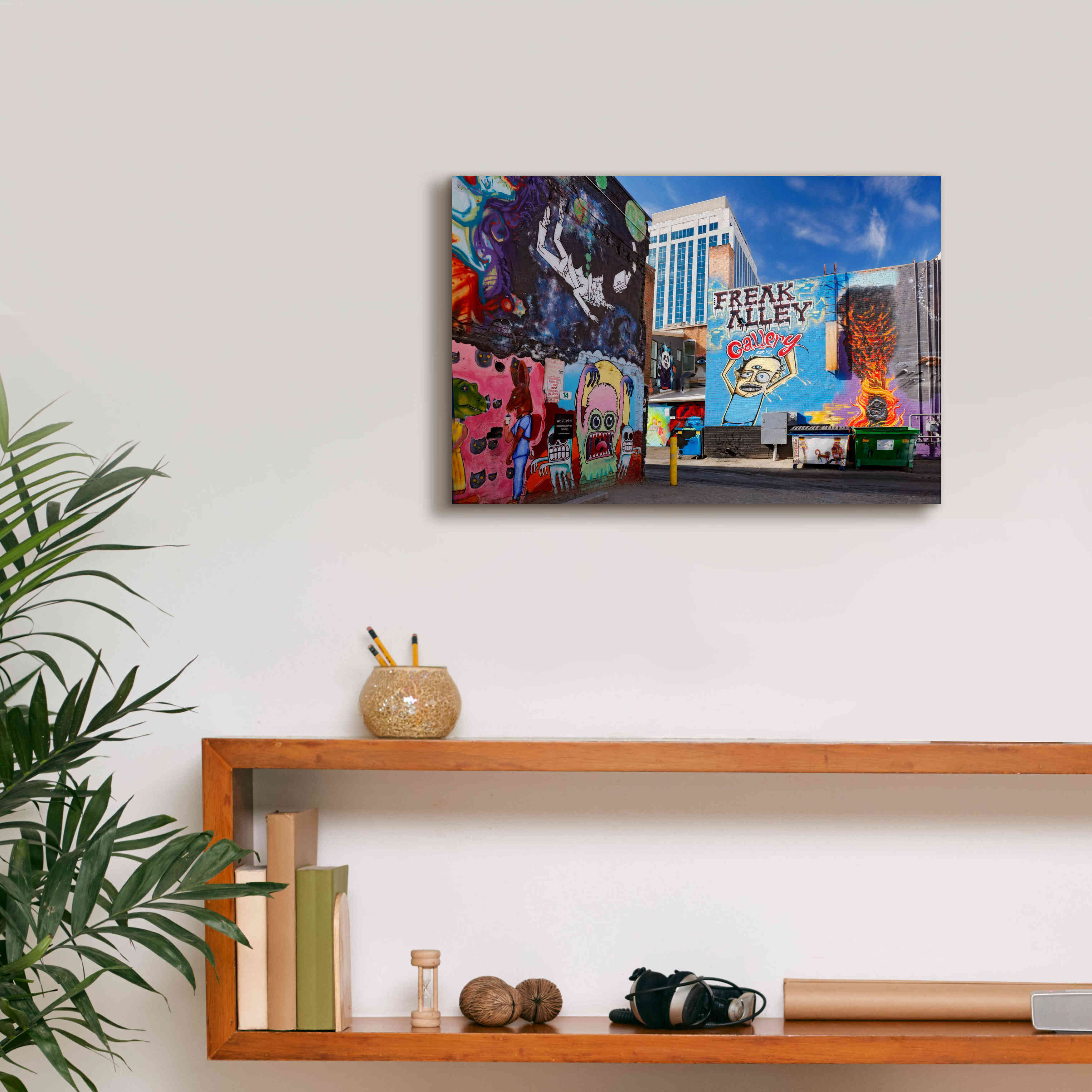 'Boise Freak Alley' by Mike Jones, Giclee Canvas Wall Art,18 x 12