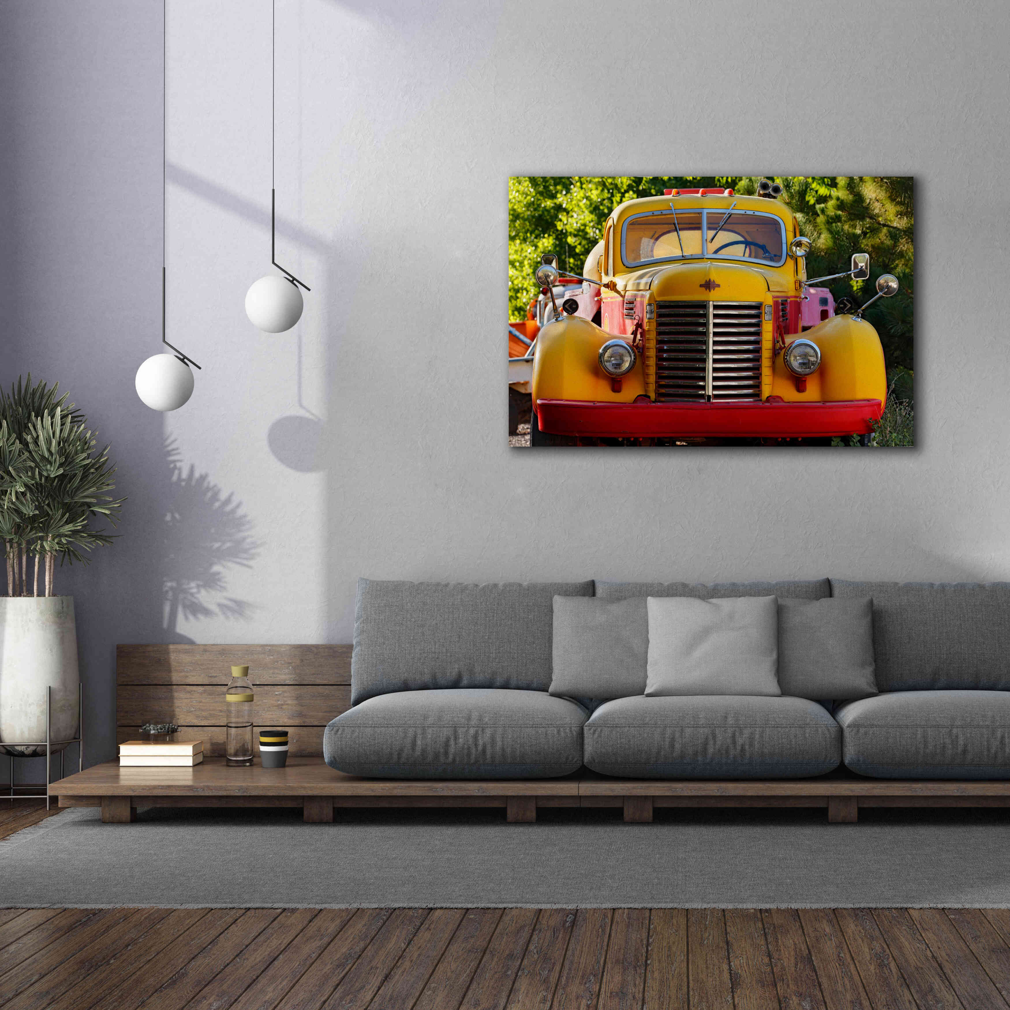 'Gold King Mine Yellow Truck' by Mike Jones, Giclee Canvas Wall Art,60 x 40