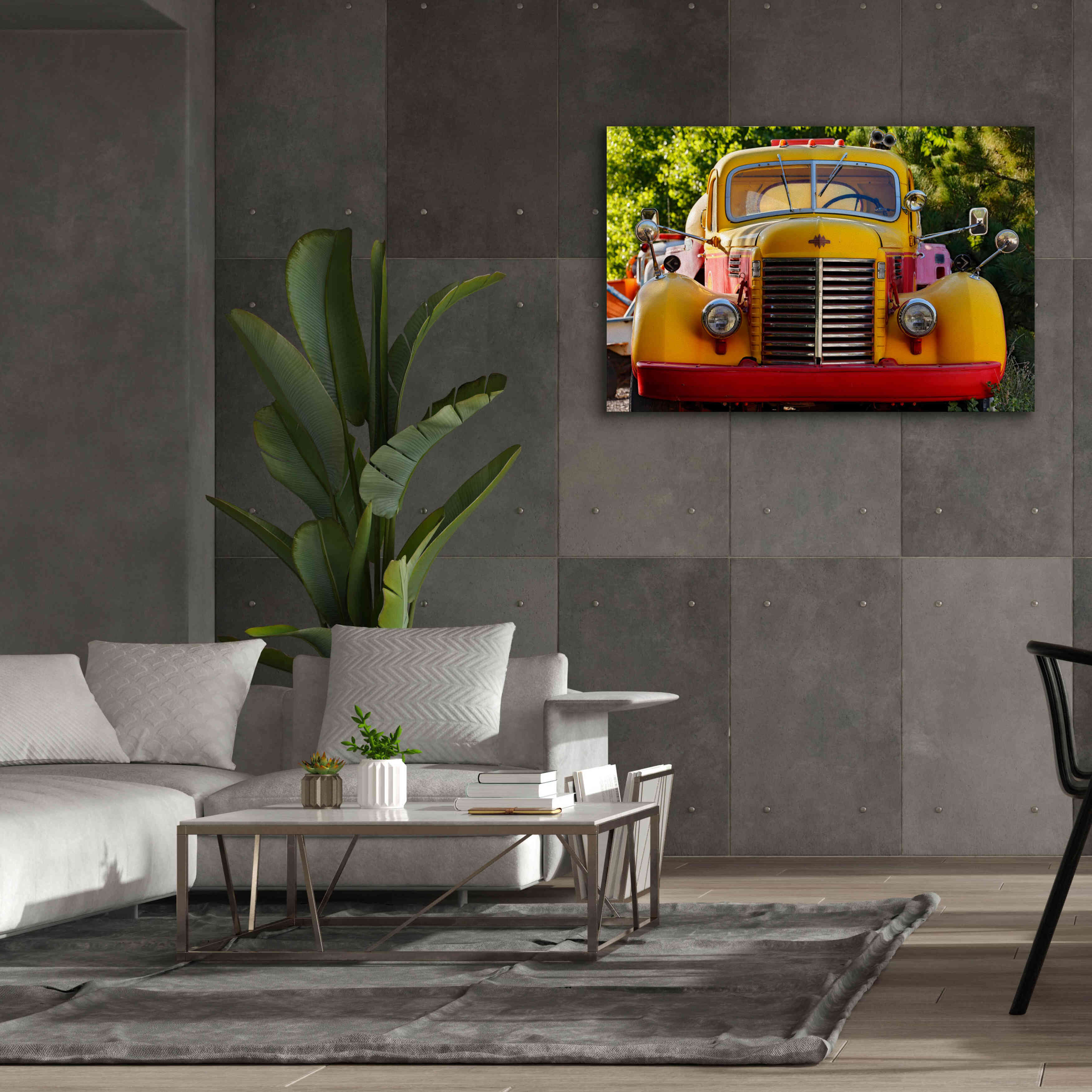 'Gold King Mine Yellow Truck' by Mike Jones, Giclee Canvas Wall Art,60 x 40