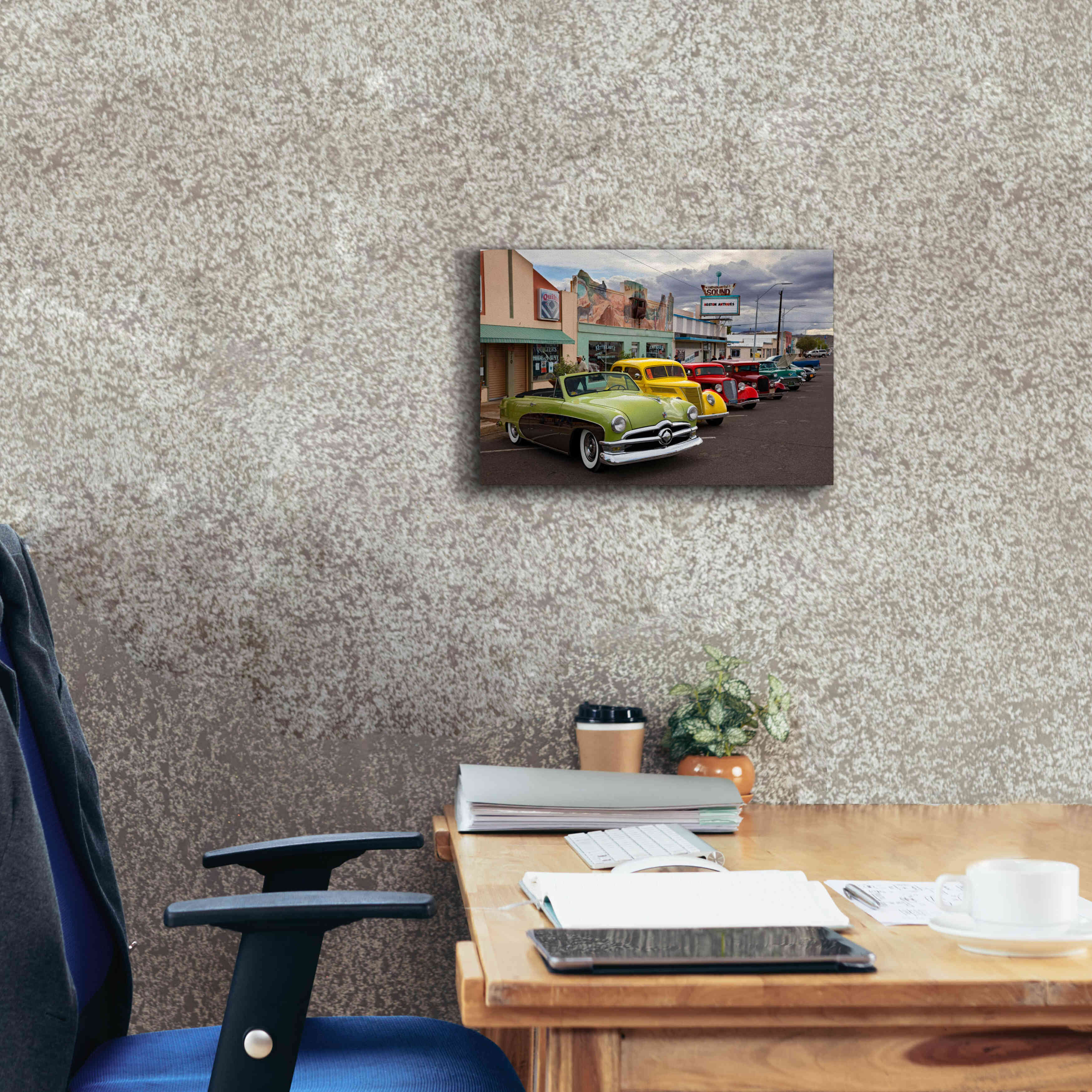'Route 66 Fun Run Kingman' by Mike Jones, Giclee Canvas Wall Art,18 x 12