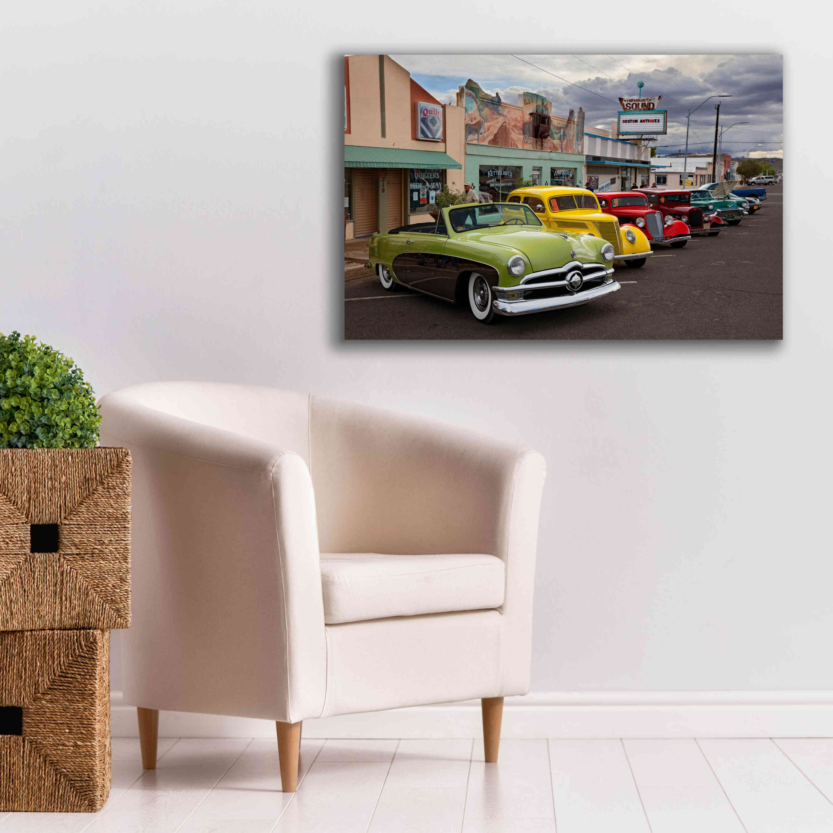 'Route 66 Fun Run Kingman' by Mike Jones, Giclee Canvas Wall Art,40 x 26