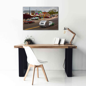'Route 66 Fun Run Motoporium' by Mike Jones, Giclee Canvas Wall Art,40 x 26