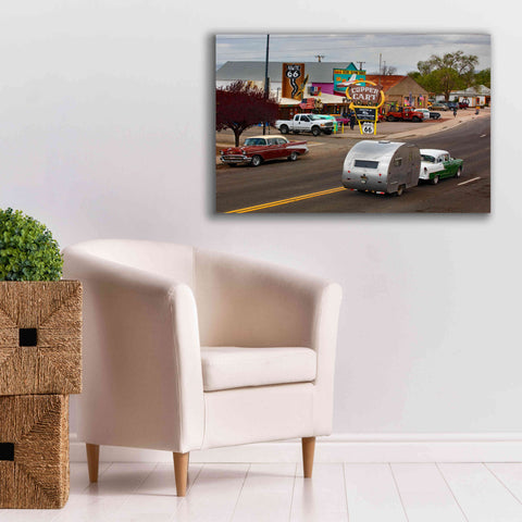 Image of 'Route 66 Fun Run Motoporium' by Mike Jones, Giclee Canvas Wall Art,40 x 26