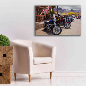'Route 66 Fun Run Oatman Motorcycles' by Mike Jones, Giclee Canvas Wall Art,40 x 26
