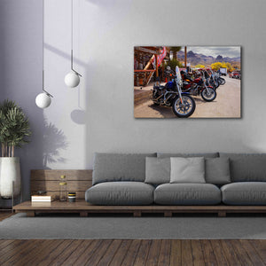 'Route 66 Fun Run Oatman Motorcycles' by Mike Jones, Giclee Canvas Wall Art,60 x 40