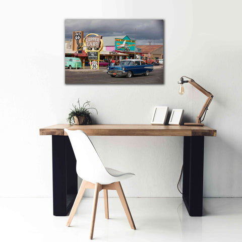 Image of 'Route 66 Fun Run Seligman' by Mike Jones, Giclee Canvas Wall Art,40 x 26