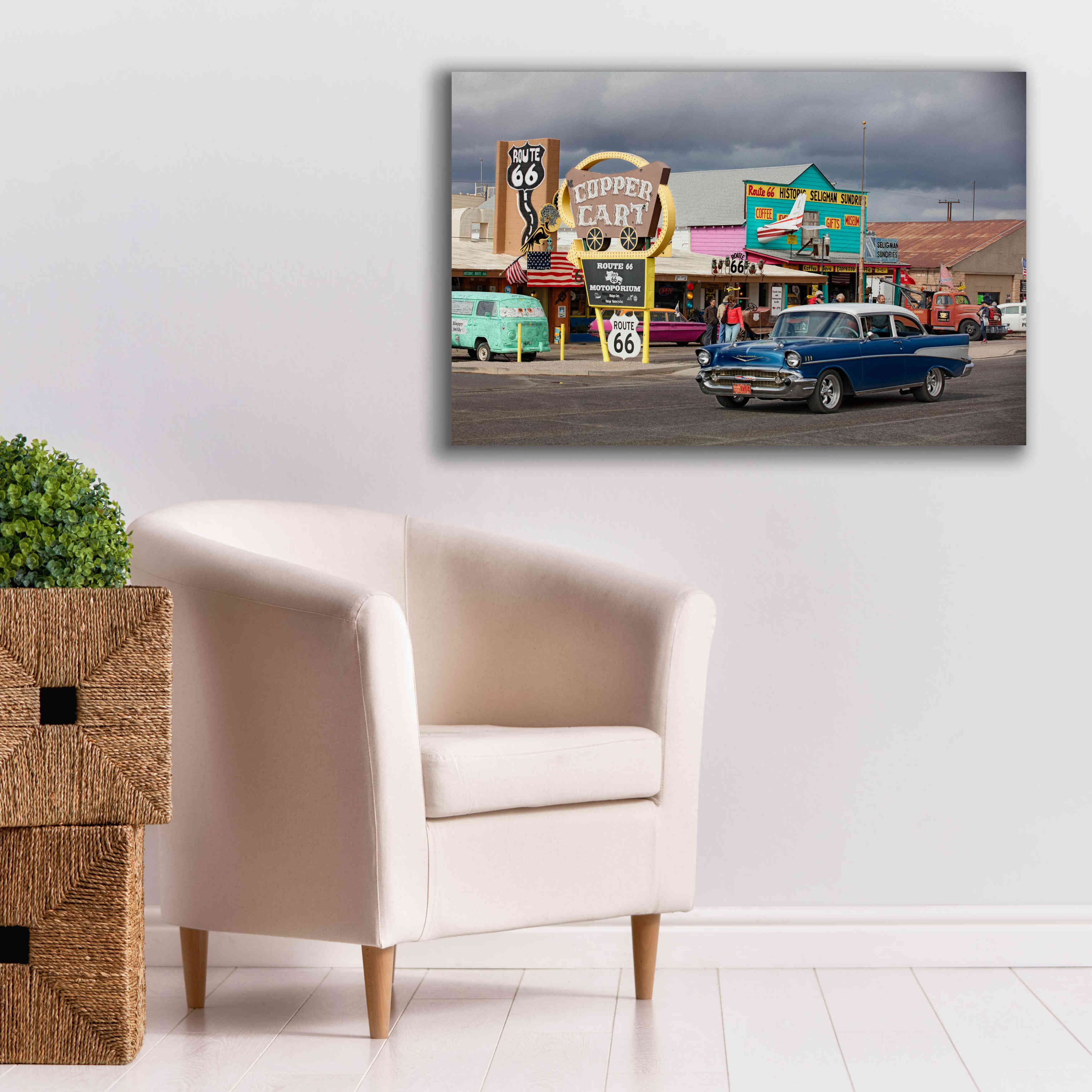 'Route 66 Fun Run Seligman' by Mike Jones, Giclee Canvas Wall Art,40 x 26