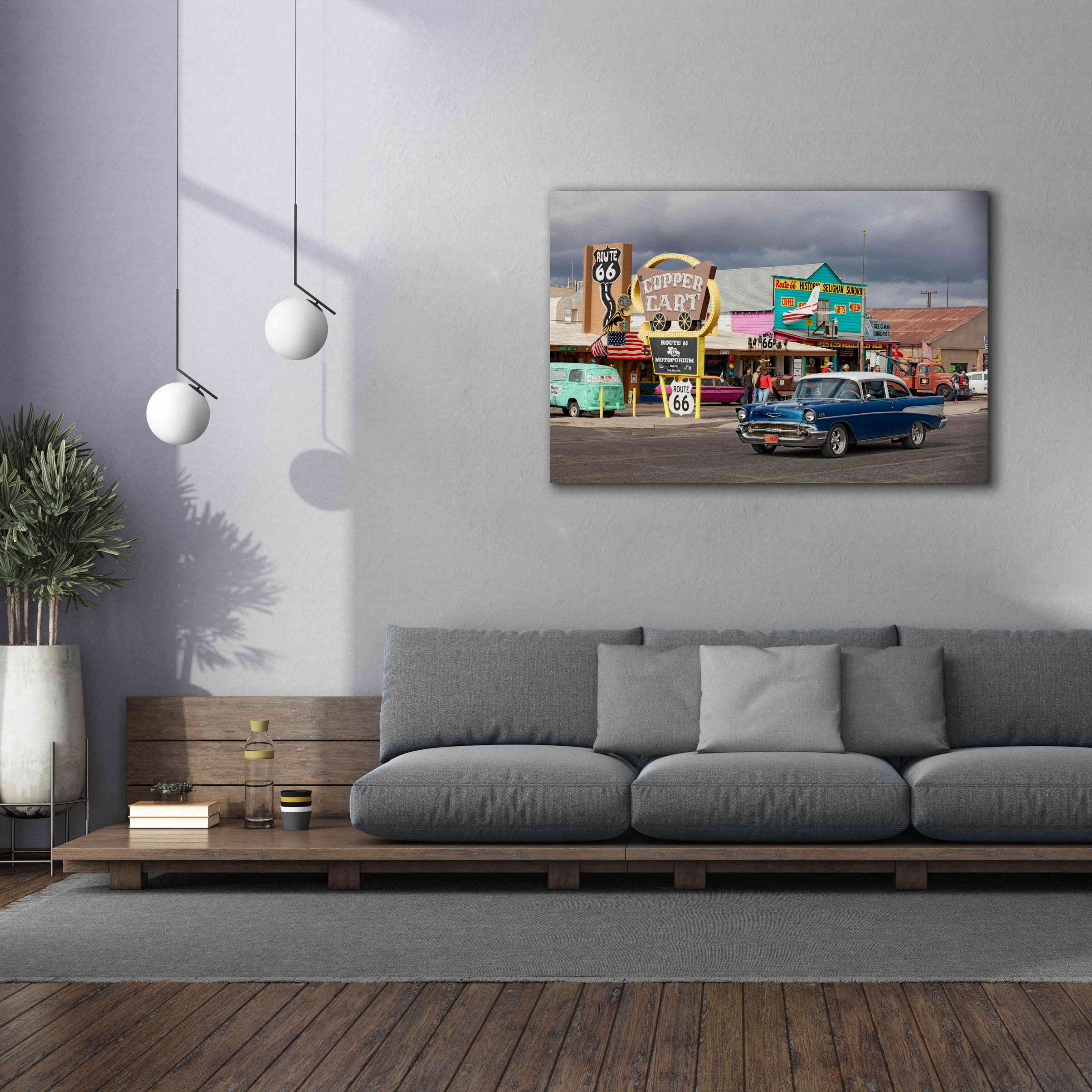 'Route 66 Fun Run Seligman' by Mike Jones, Giclee Canvas Wall Art,60 x 40