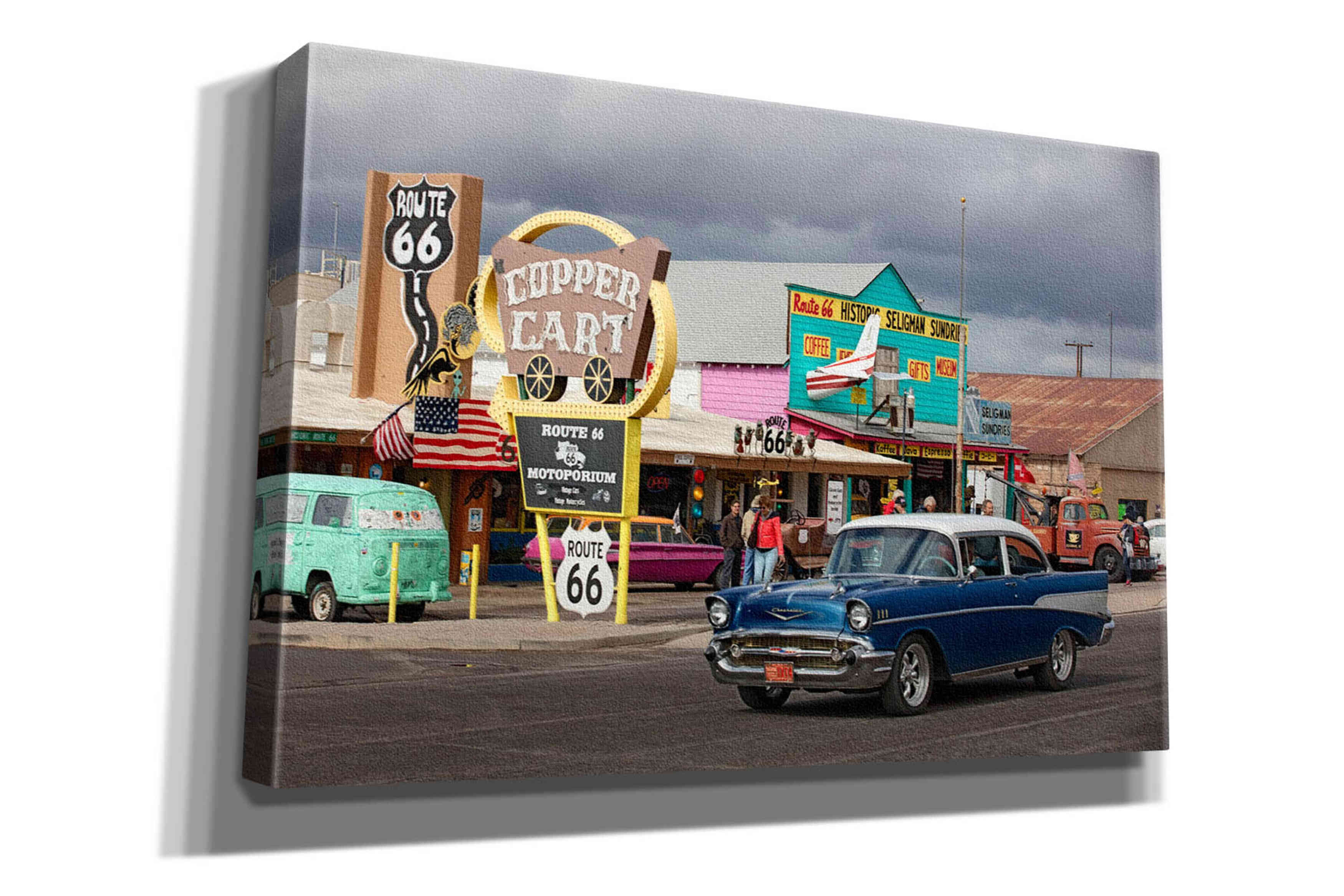 'Route 66 Fun Run Seligman' by Mike Jones, Giclee Canvas Wall Art