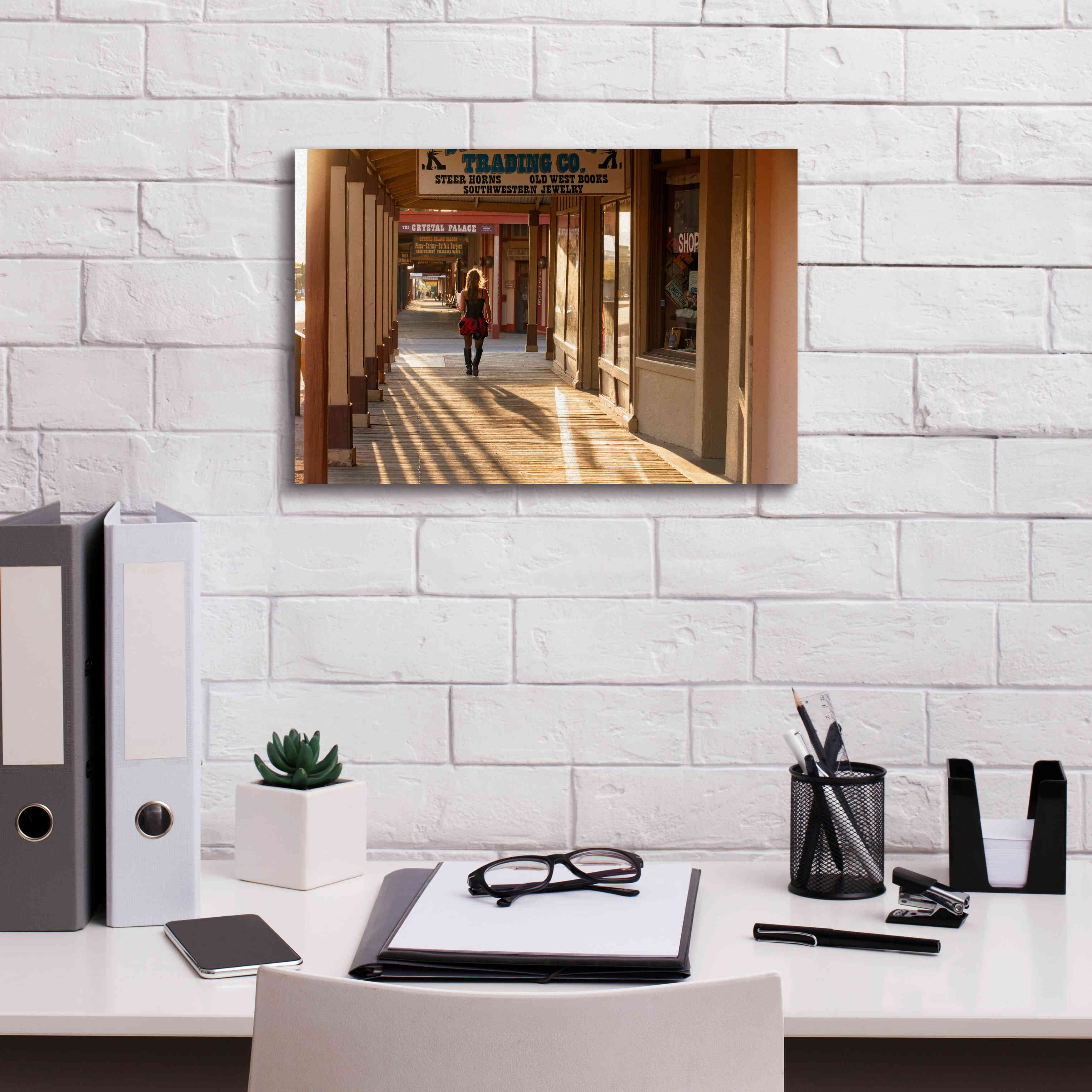 'Tombstone Lady' by Mike Jones, Giclee Canvas Wall Art,18 x 12