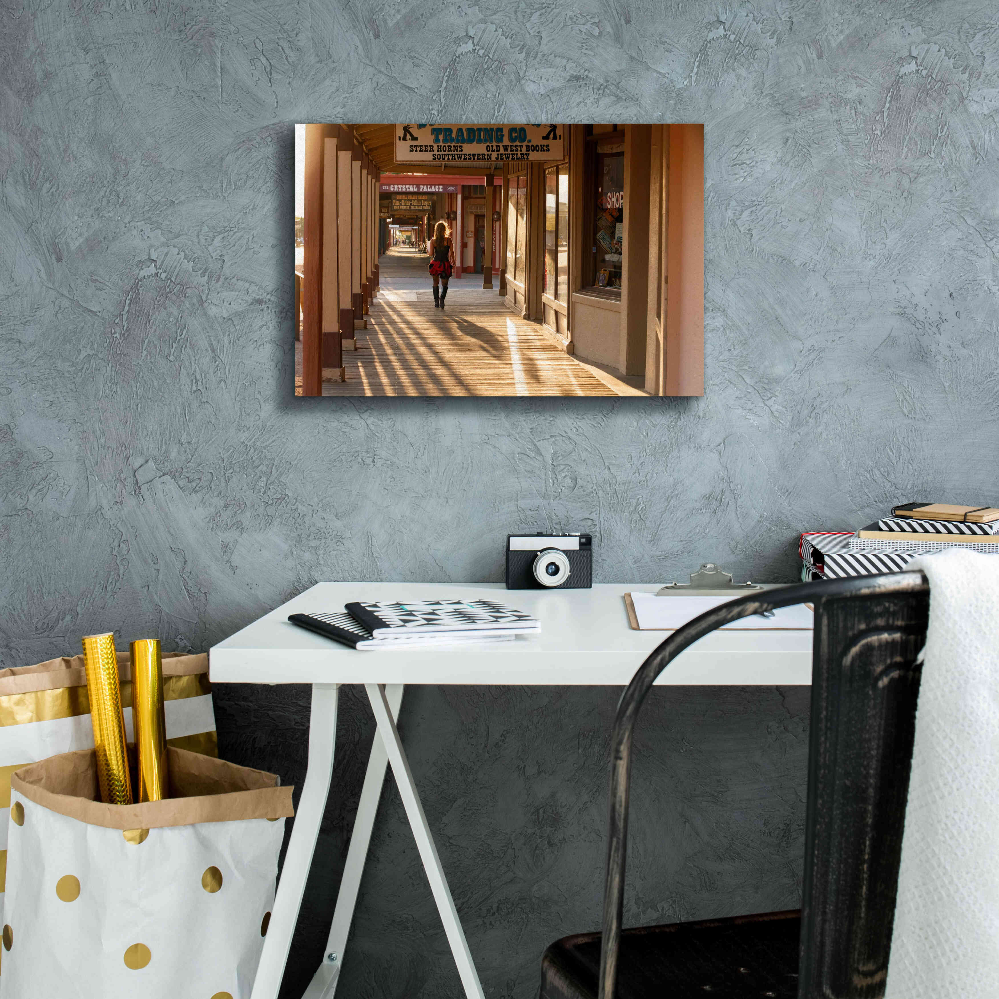 'Tombstone Lady' by Mike Jones, Giclee Canvas Wall Art,18 x 12
