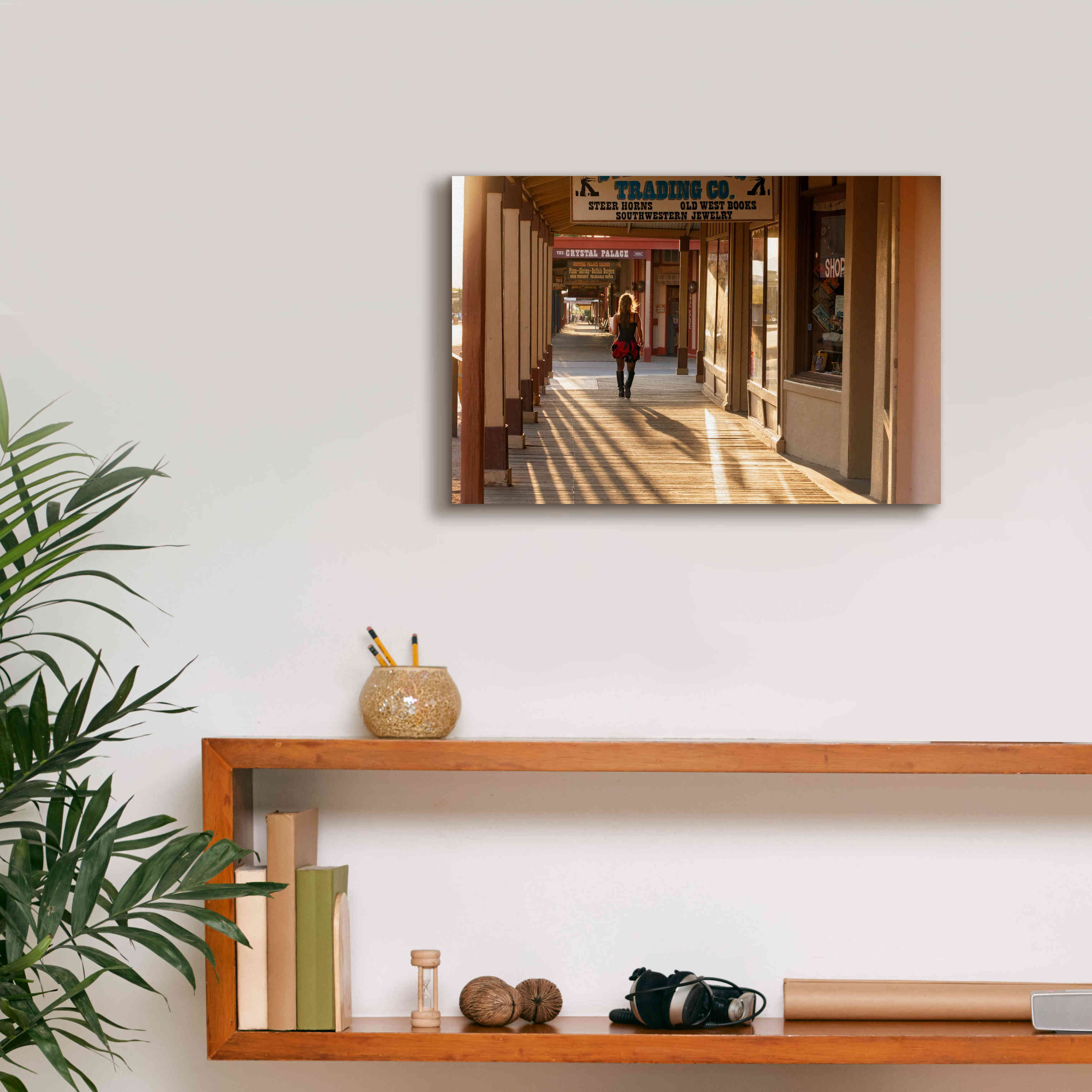 'Tombstone Lady' by Mike Jones, Giclee Canvas Wall Art,18 x 12