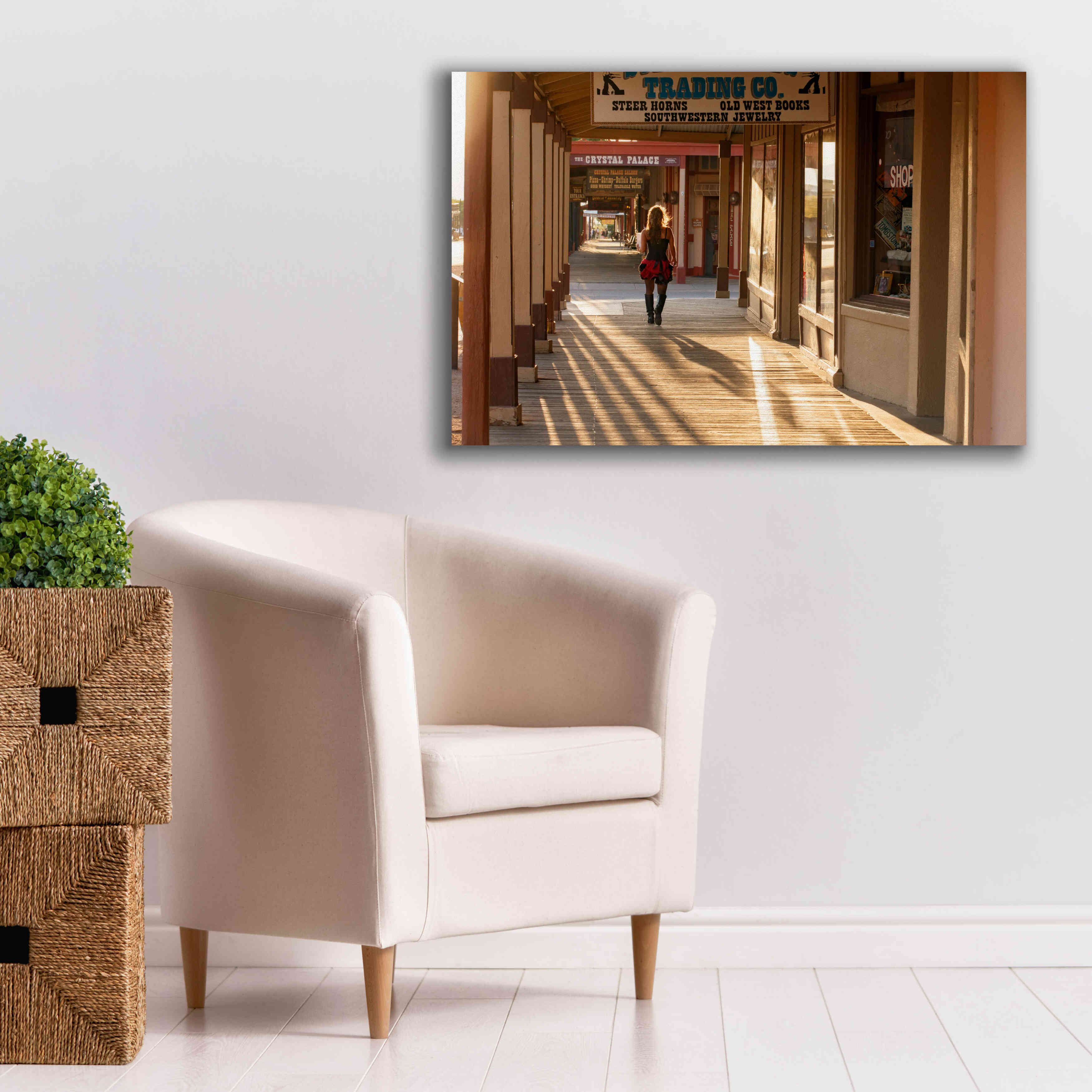 'Tombstone Lady' by Mike Jones, Giclee Canvas Wall Art,40 x 26