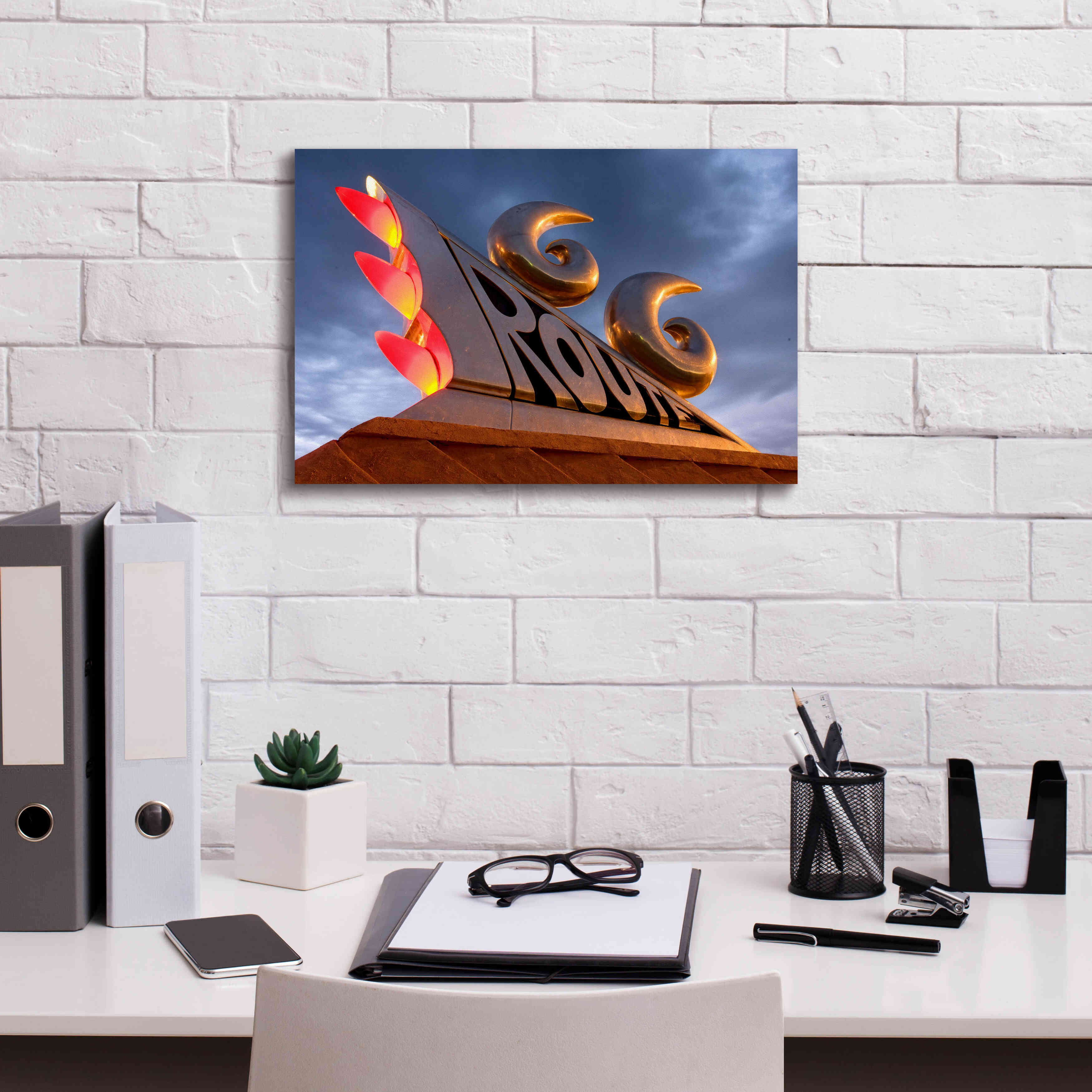 'Tucumcari Sculpture' by Mike Jones, Giclee Canvas Wall Art,18 x 12
