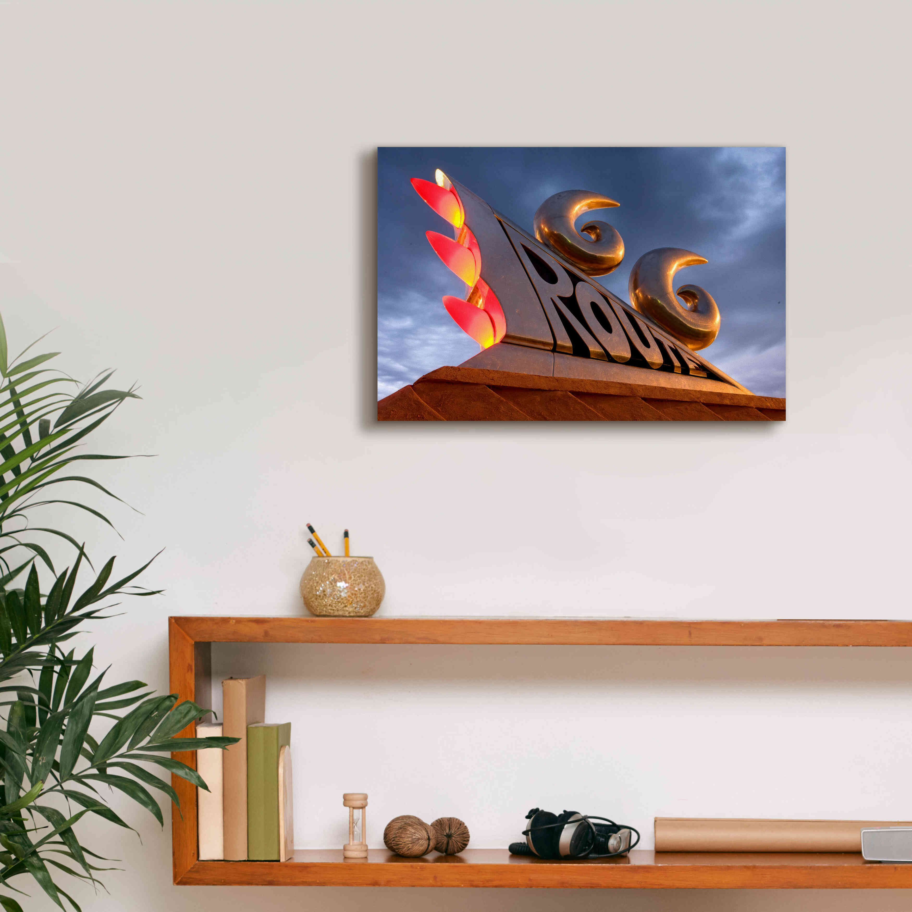 'Tucumcari Sculpture' by Mike Jones, Giclee Canvas Wall Art,18 x 12
