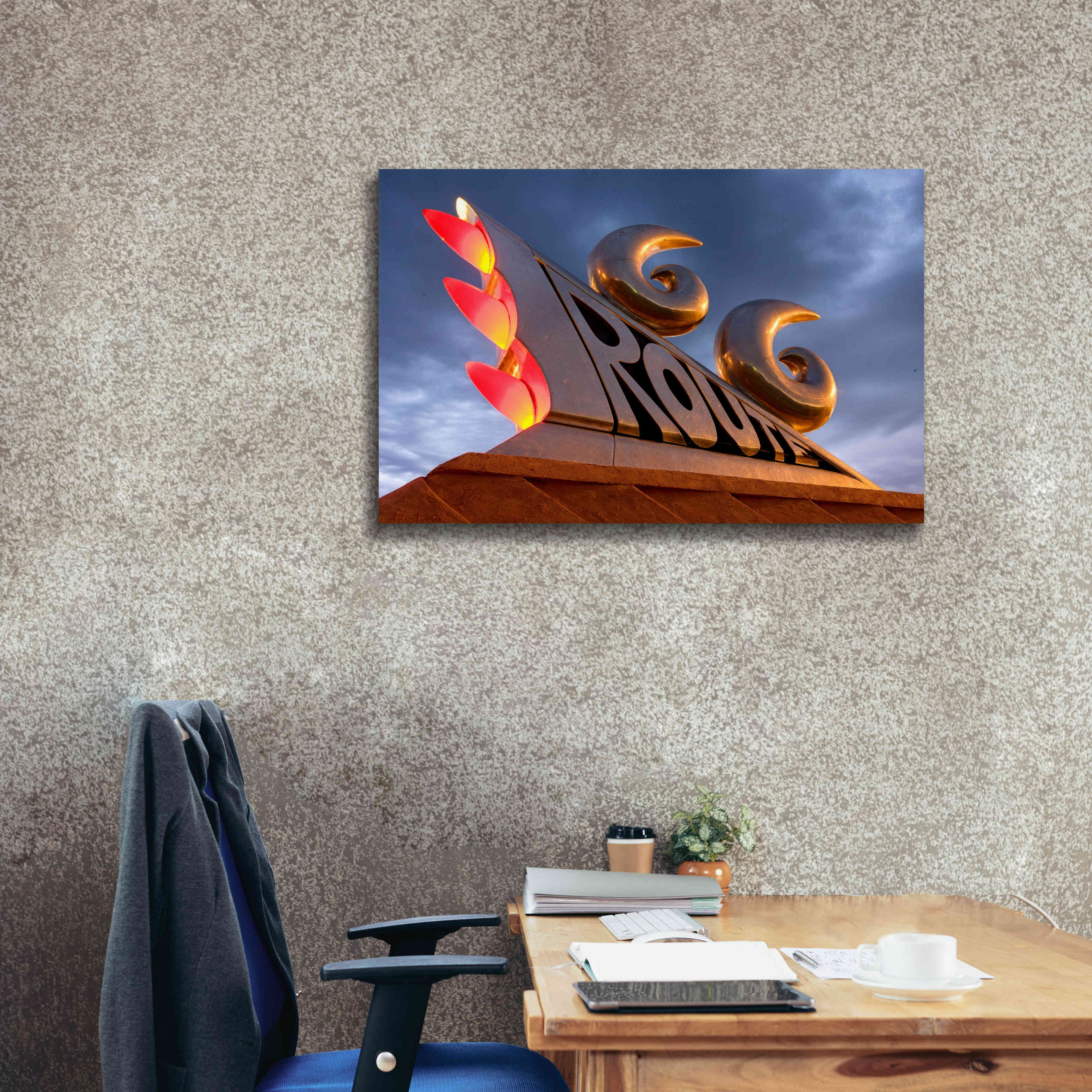 'Tucumcari Sculpture' by Mike Jones, Giclee Canvas Wall Art,40 x 26
