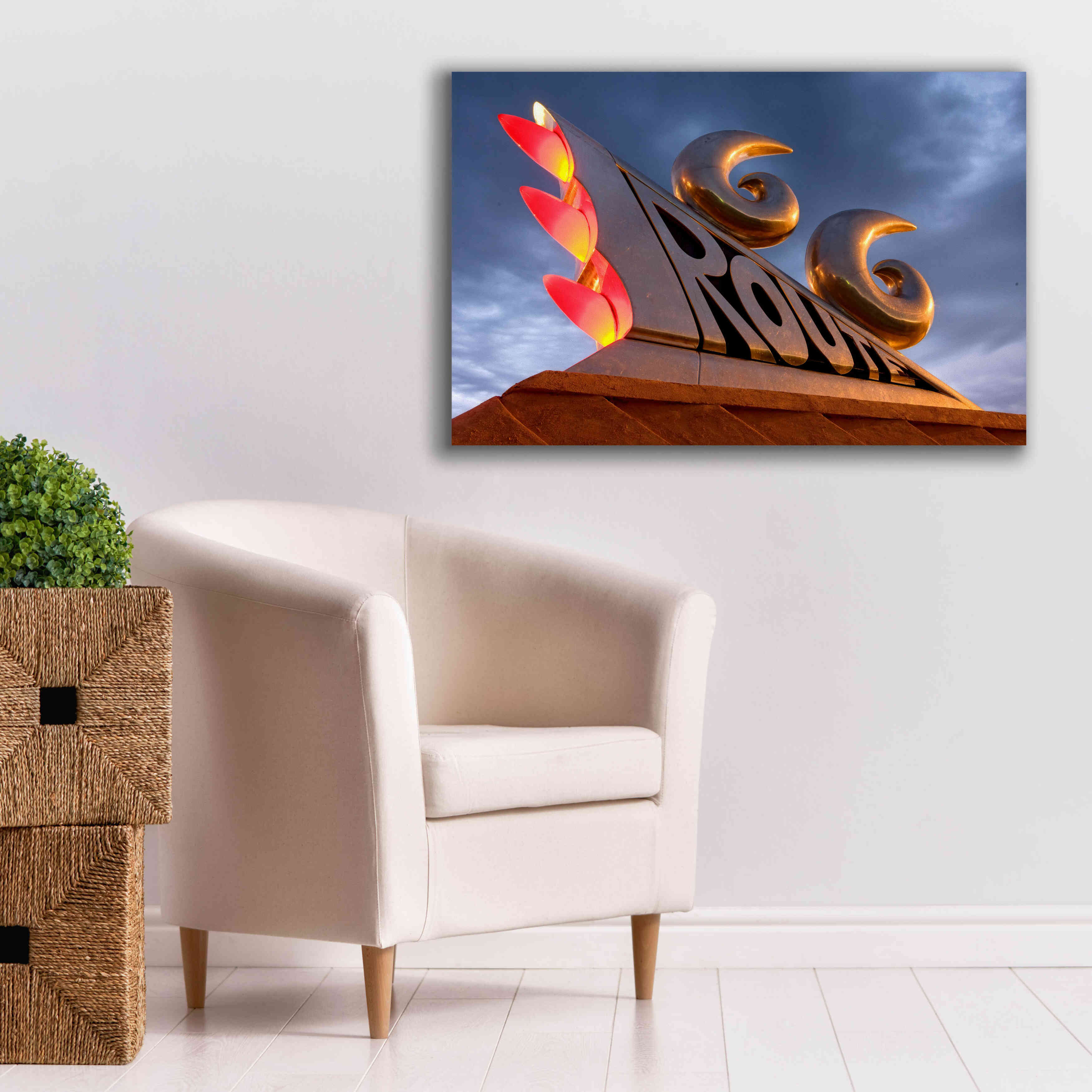 'Tucumcari Sculpture' by Mike Jones, Giclee Canvas Wall Art,40 x 26