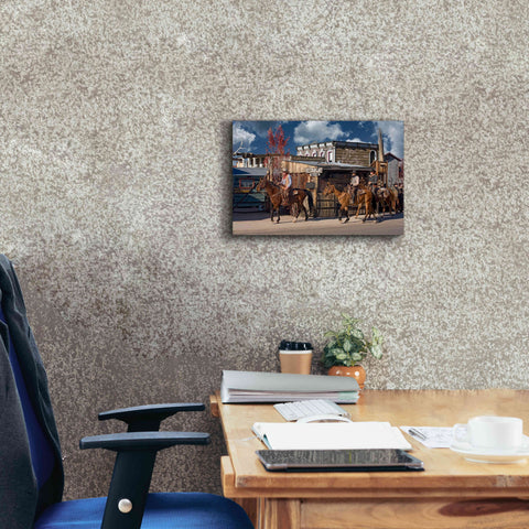 Image of 'Williams Cowboys' by Mike Jones, Giclee Canvas Wall Art,18 x 12
