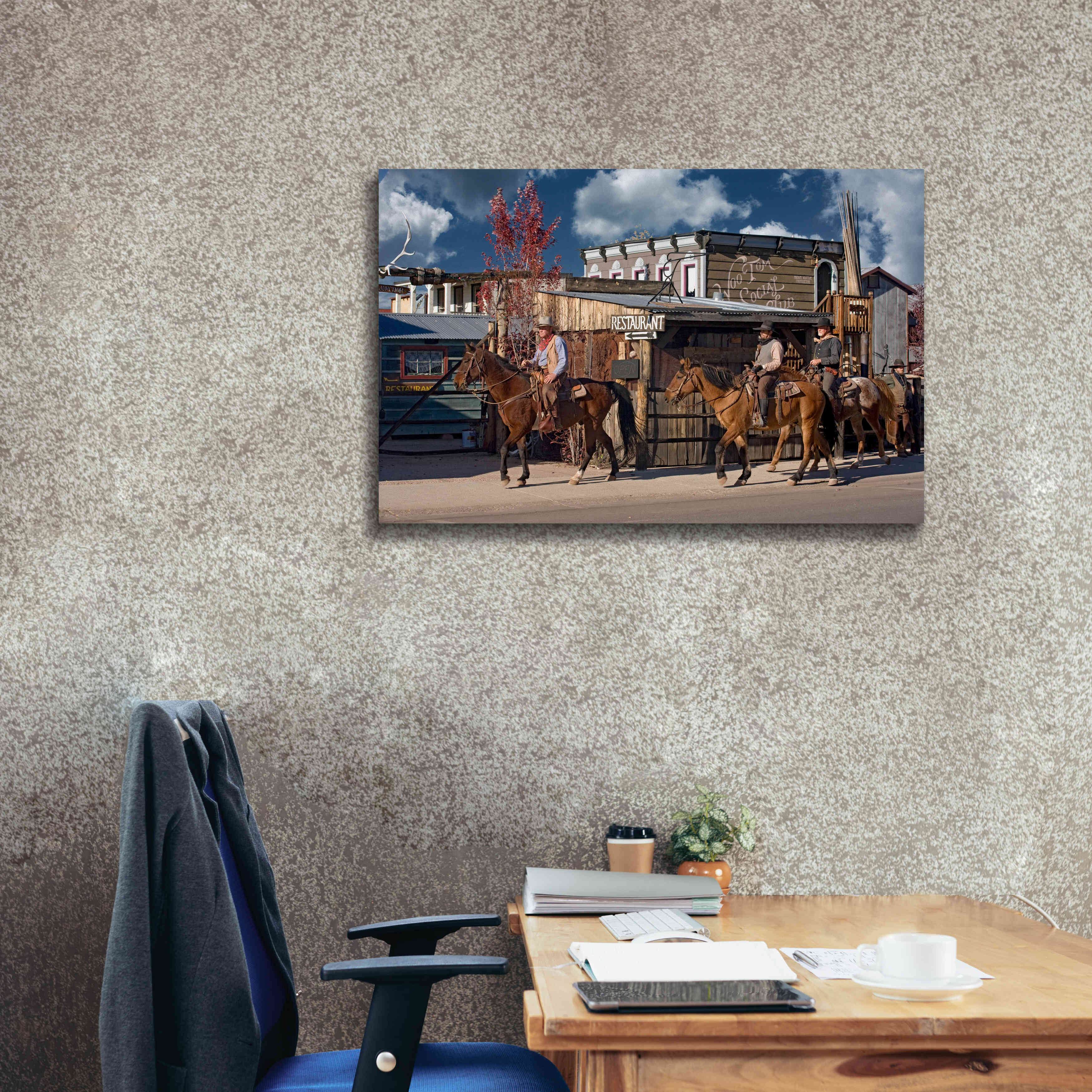 'Williams Cowboys' by Mike Jones, Giclee Canvas Wall Art,40 x 26