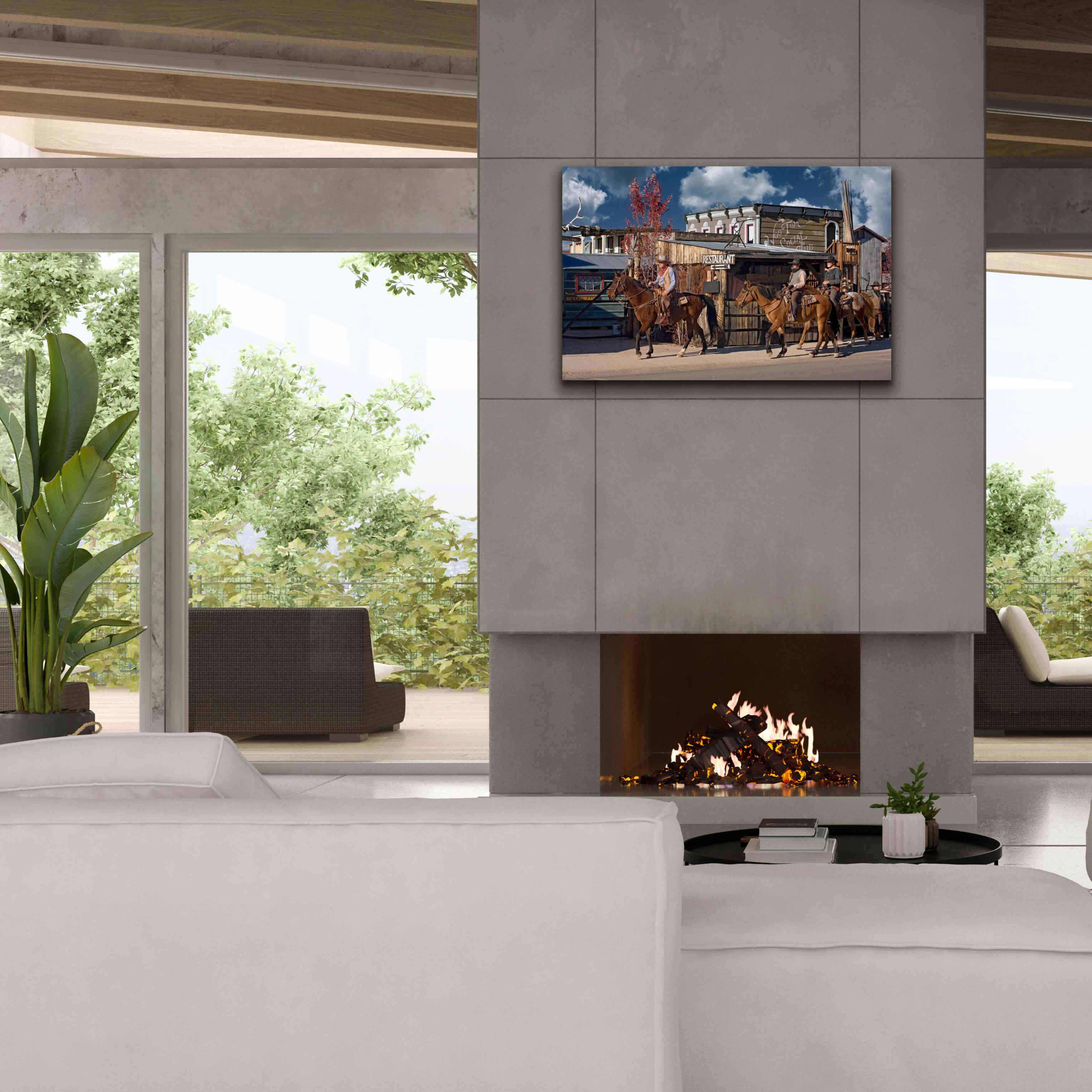 'Williams Cowboys' by Mike Jones, Giclee Canvas Wall Art,40 x 26