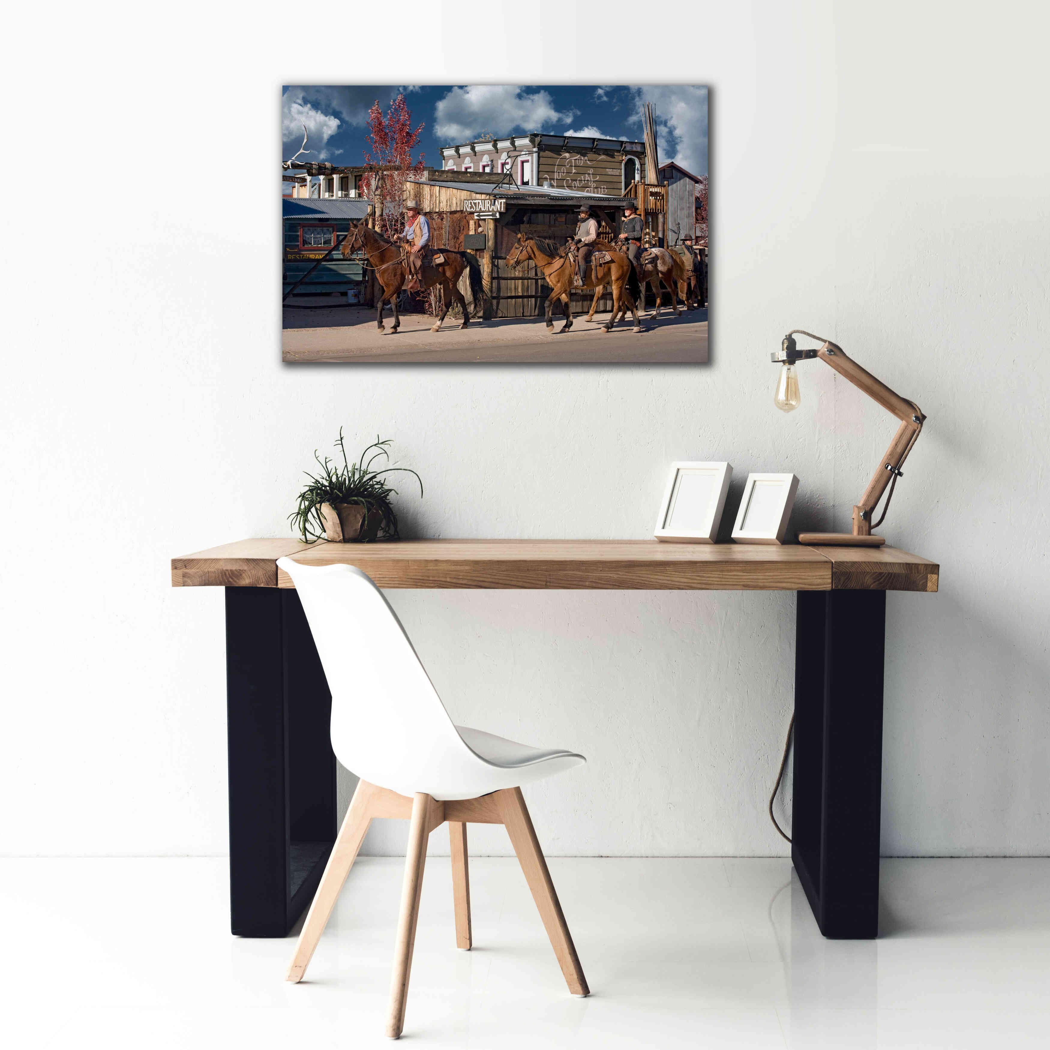 'Williams Cowboys' by Mike Jones, Giclee Canvas Wall Art,40 x 26