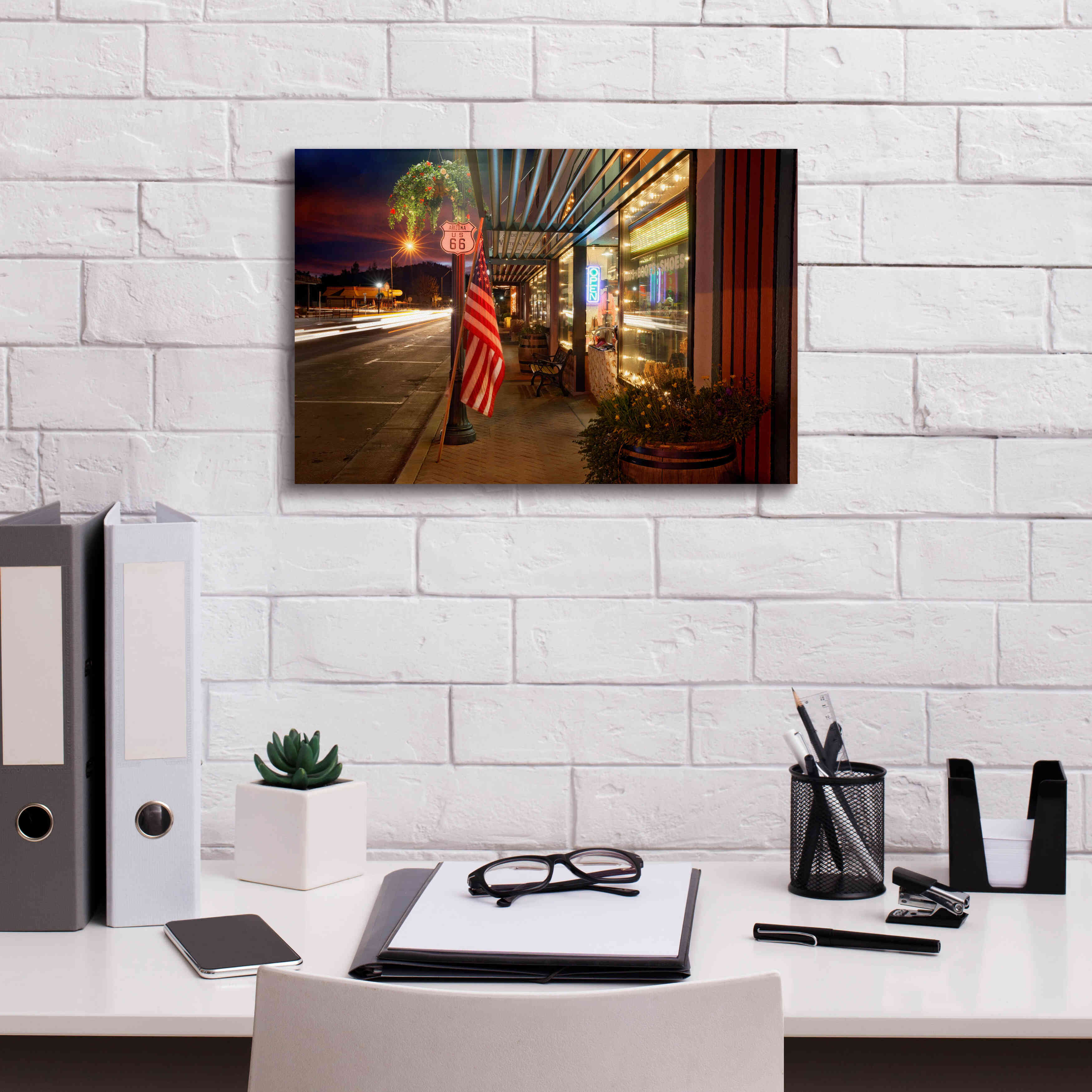 'Williams Rt Dusk' by Mike Jones, Giclee Canvas Wall Art,18 x 12