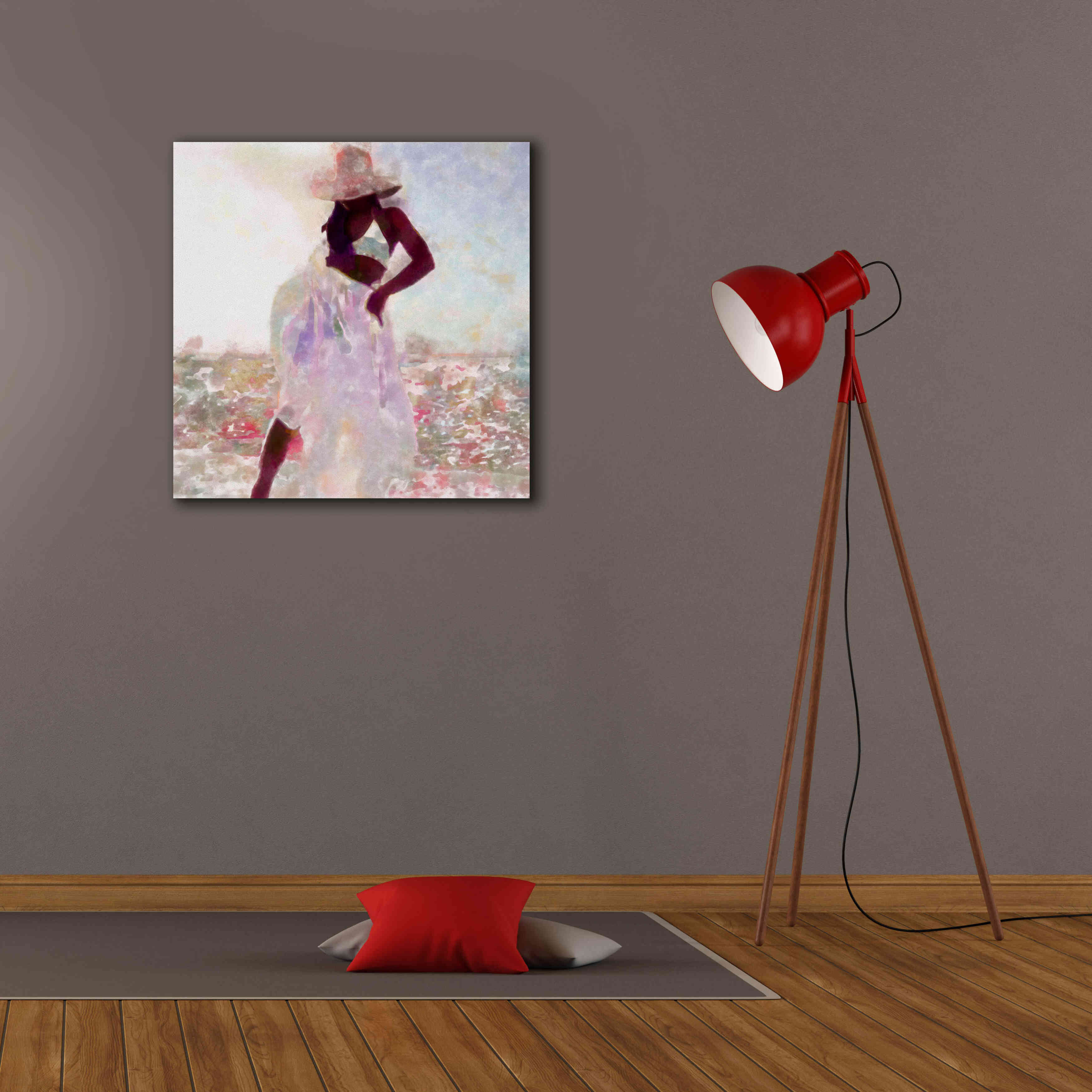 'Her Colorful Dance I' by Alonzo Saunders, Giclee Canvas Wall Art,26 x 26