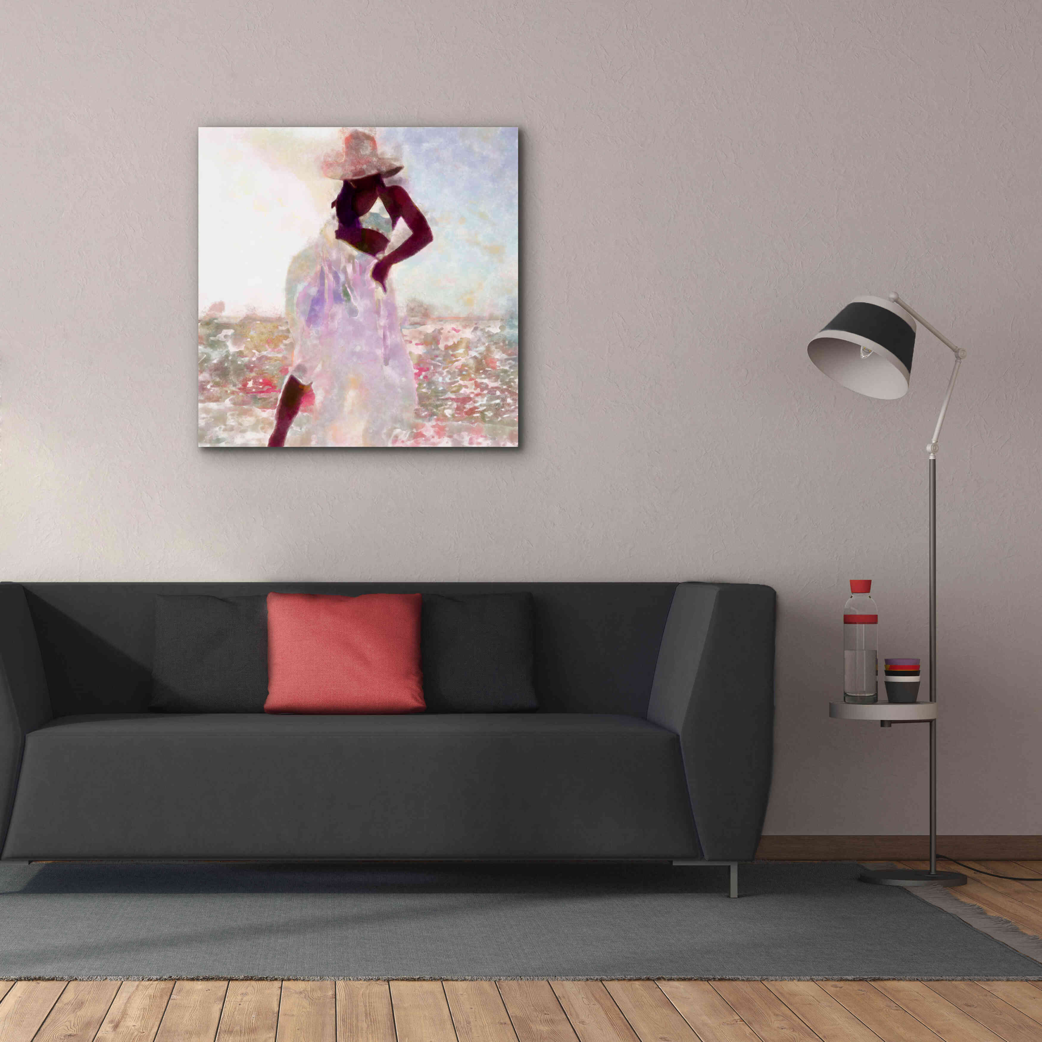 'Her Colorful Dance I' by Alonzo Saunders, Giclee Canvas Wall Art,37 x 37