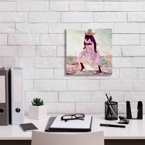 'Her Colorful Dance II' by Alonzo Saunders, Giclee Canvas Wall Art,12 x 12