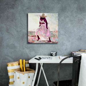 'Her Colorful Dance II' by Alonzo Saunders, Giclee Canvas Wall Art,18 x 18