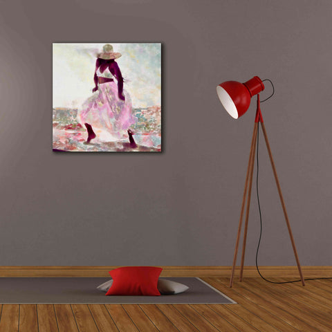 Image of 'Her Colorful Dance II' by Alonzo Saunders, Giclee Canvas Wall Art,26 x 26