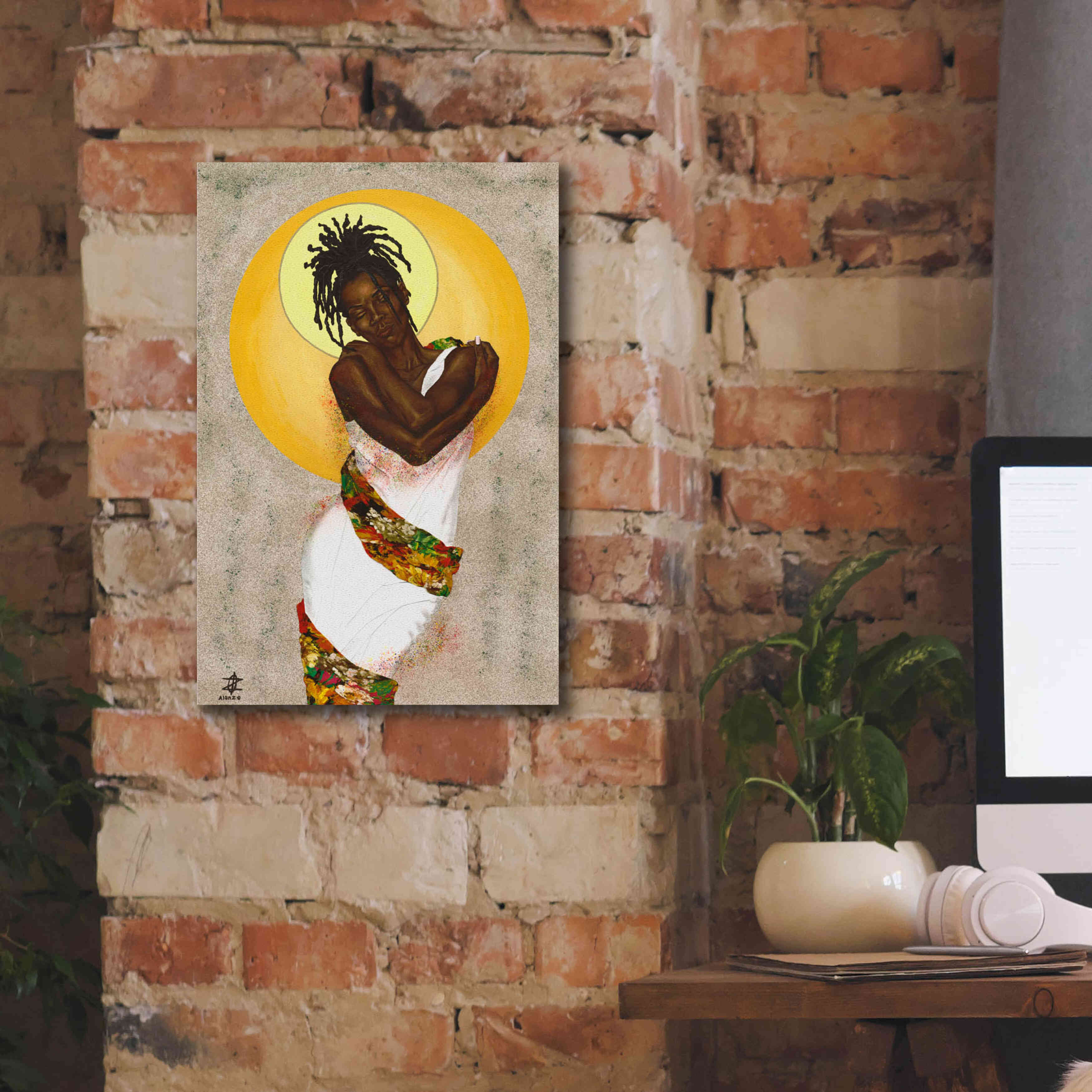 'Her Love' by Alonzo Saunders, Giclee Canvas Wall Art,12 x 18