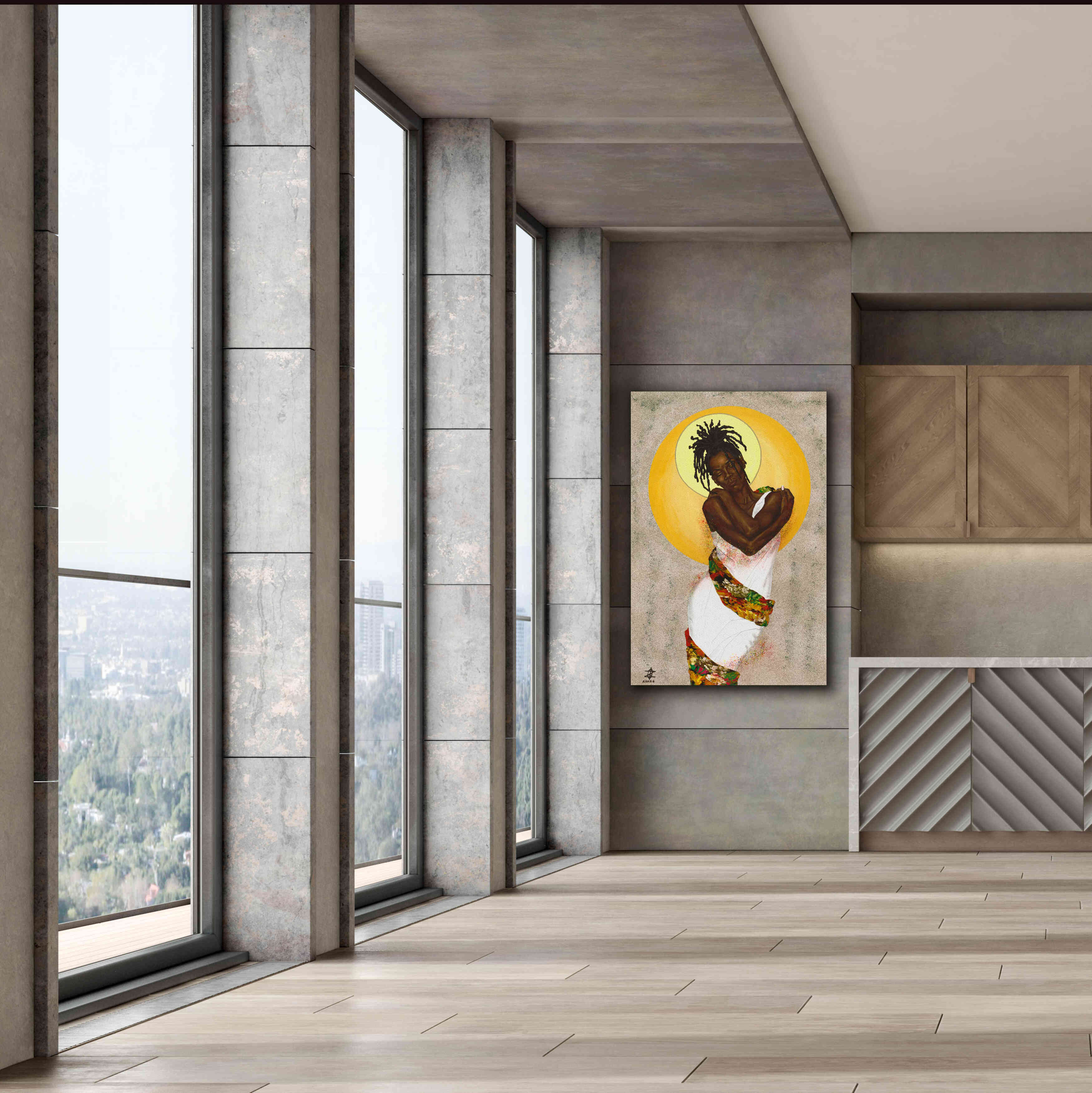 'Her Love' by Alonzo Saunders, Giclee Canvas Wall Art,40 x 60