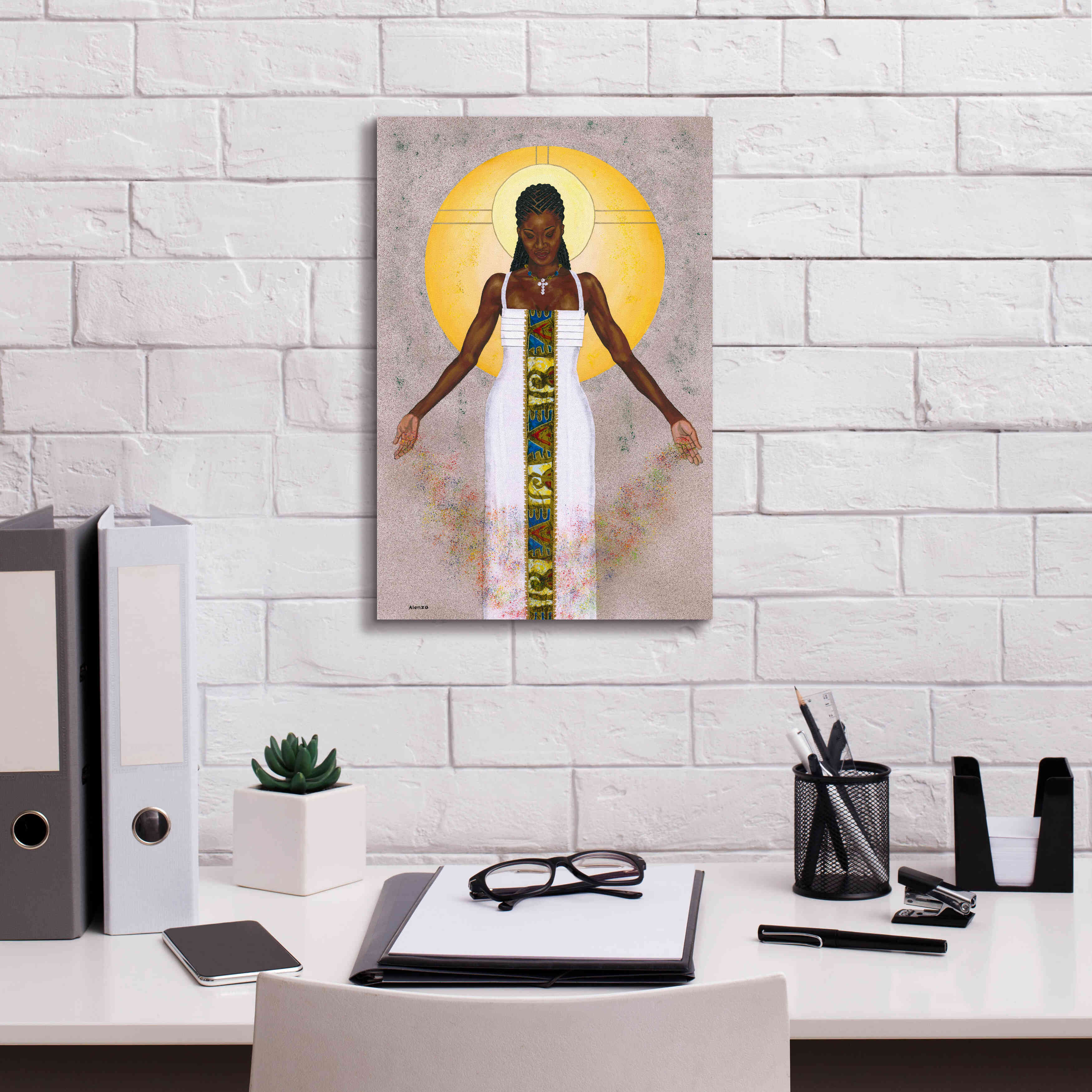 'Her Peace' by Alonzo Saunders, Giclee Canvas Wall Art,12 x 18