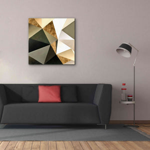 'Gold Polygon Wall I' by Alonzo Saunders, Giclee Canvas Wall Art,37 x 37