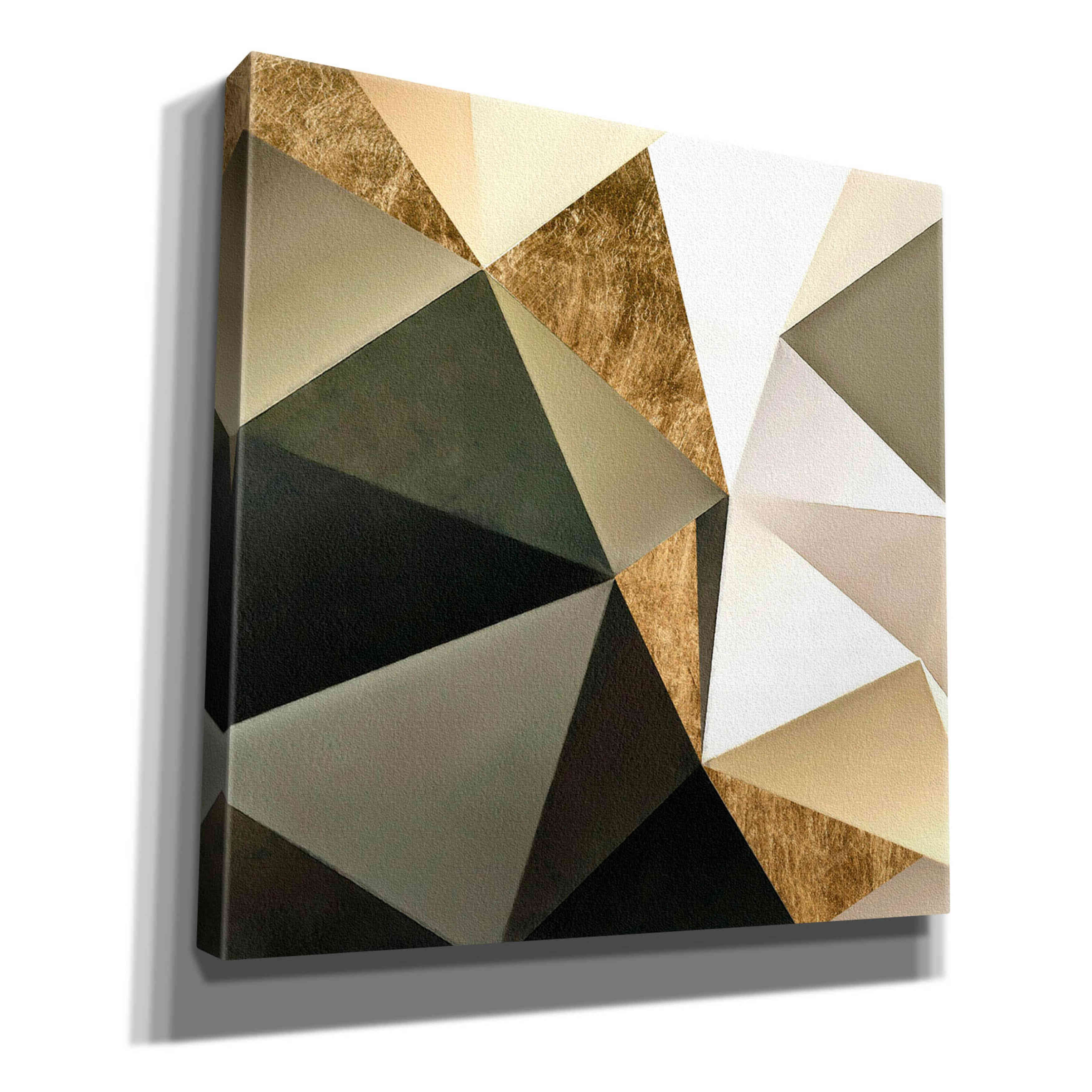 'Gold Polygon Wall I' by Alonzo Saunders, Giclee Canvas Wall Art