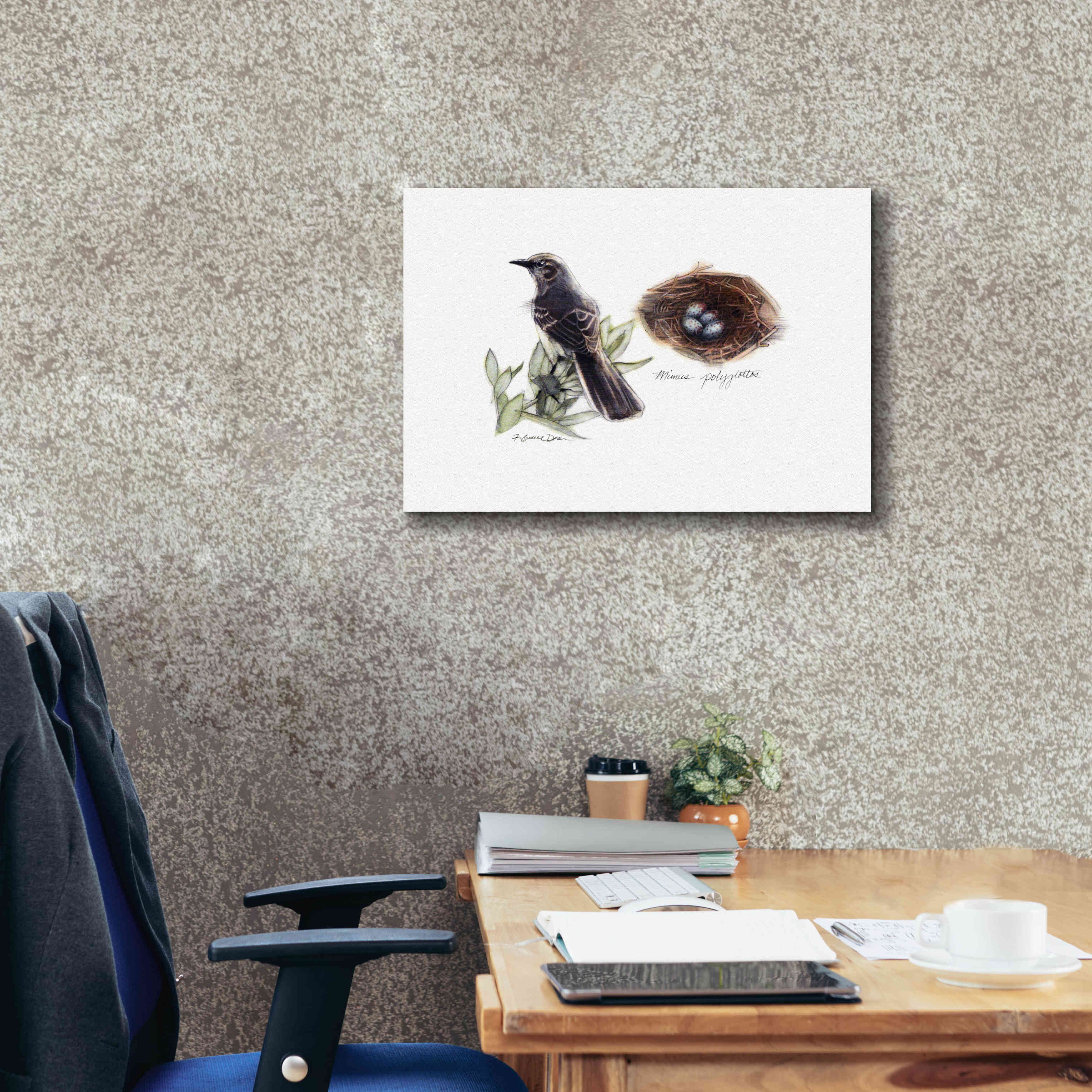 'Bird & Nest Study I' by Bruce Dean, Giclee Canvas Wall Art,26x18
