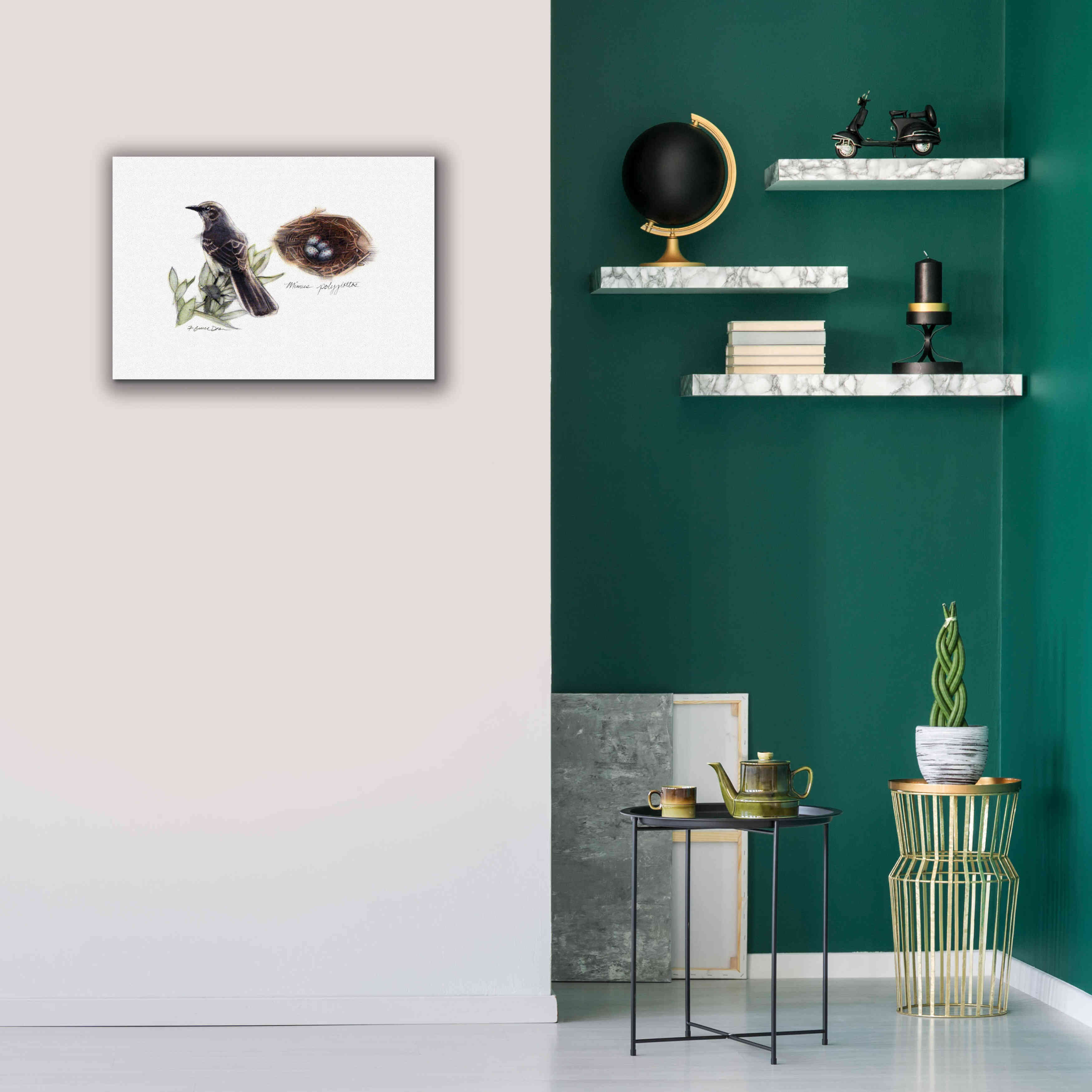 'Bird & Nest Study I' by Bruce Dean, Giclee Canvas Wall Art,26x18