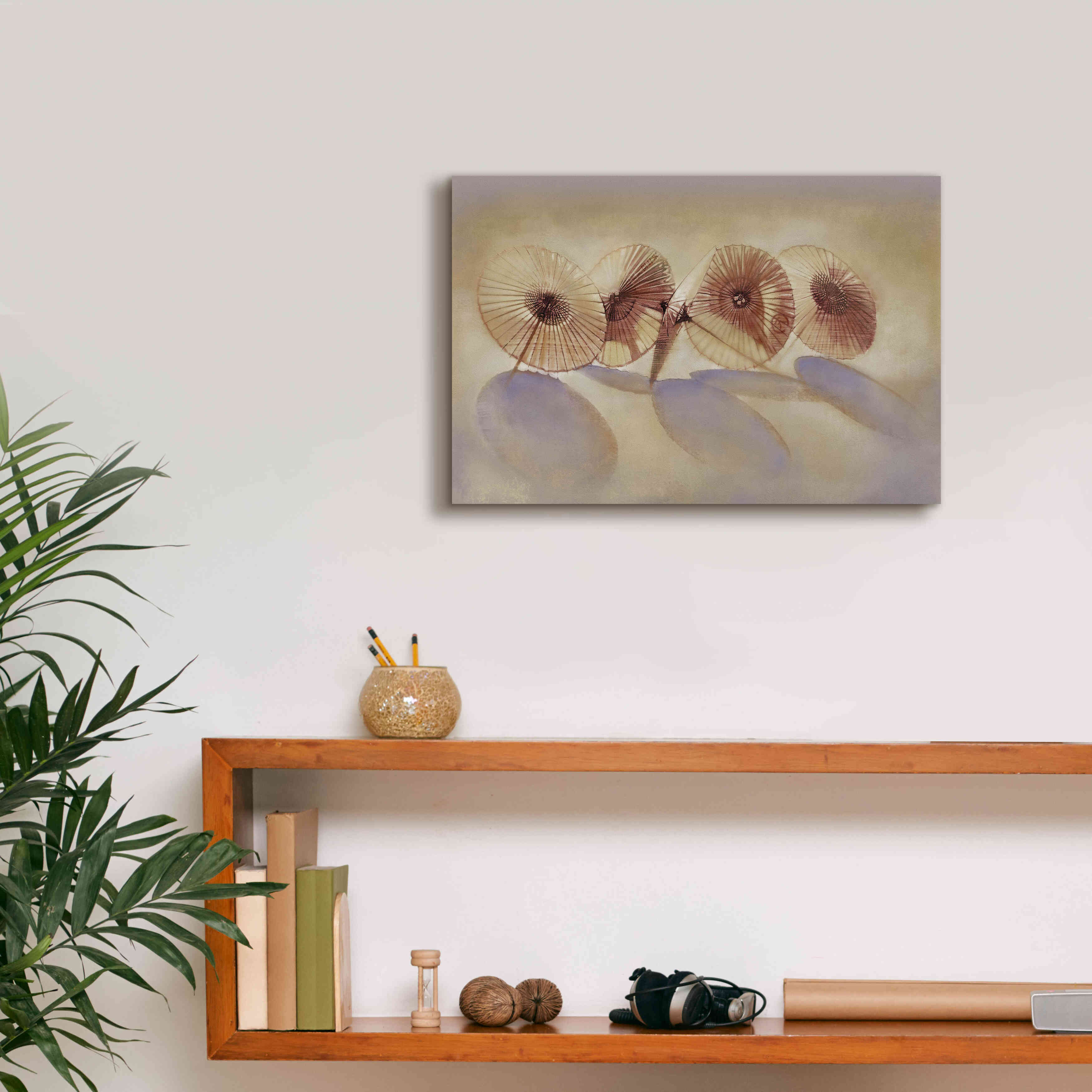'Parisols I' by Bruce Dean, Giclee Canvas Wall Art,18x12