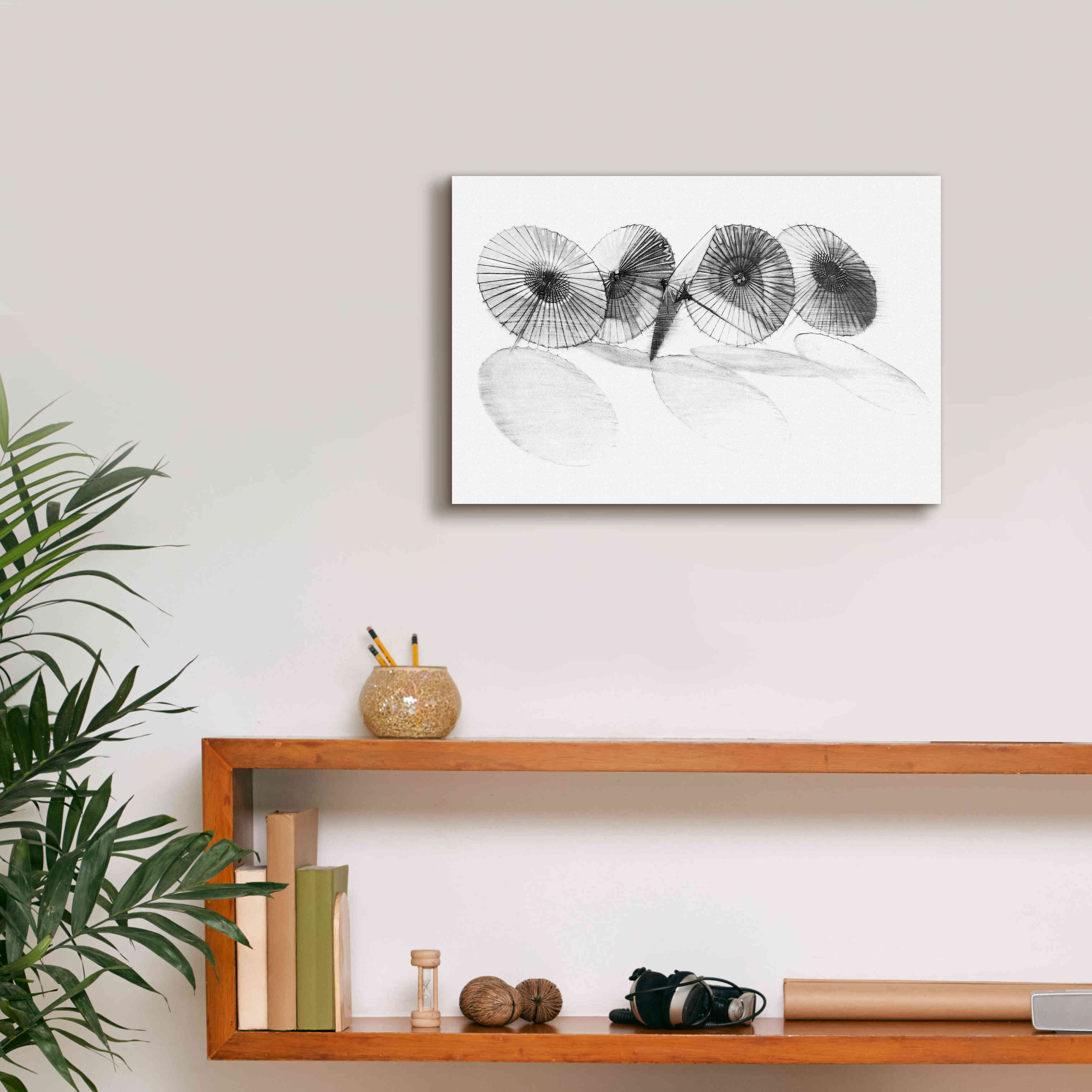'Parisols II' by Bruce Dean, Giclee Canvas Wall Art,18x12